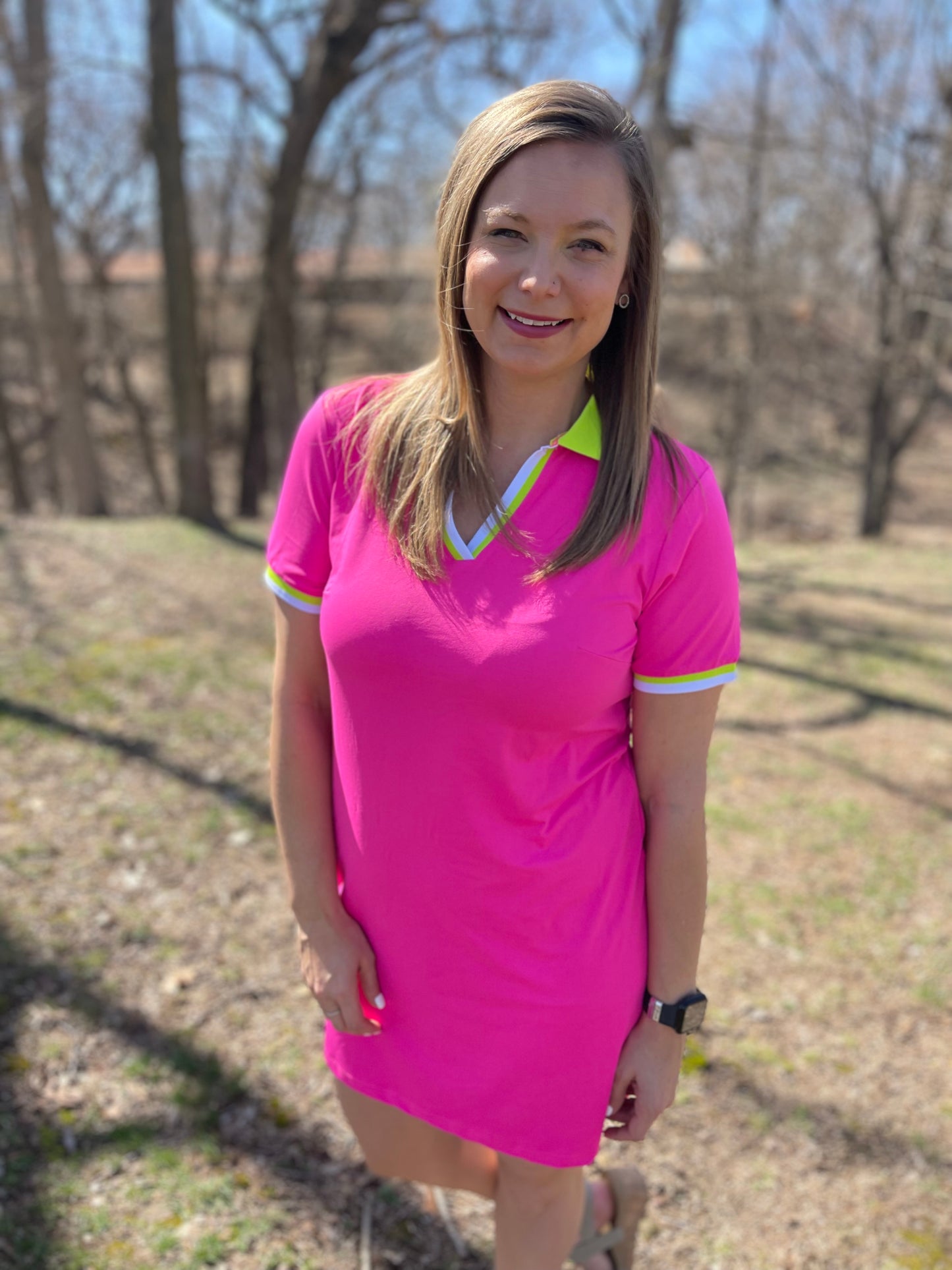 Neon city slicker dress