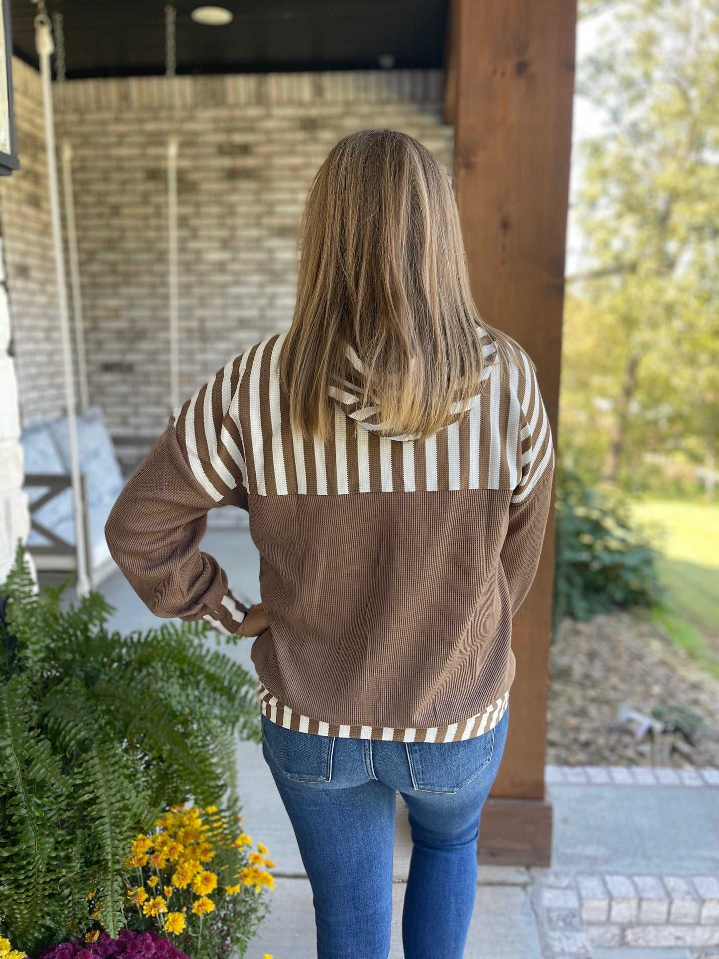 Chocolate stripe hoodie