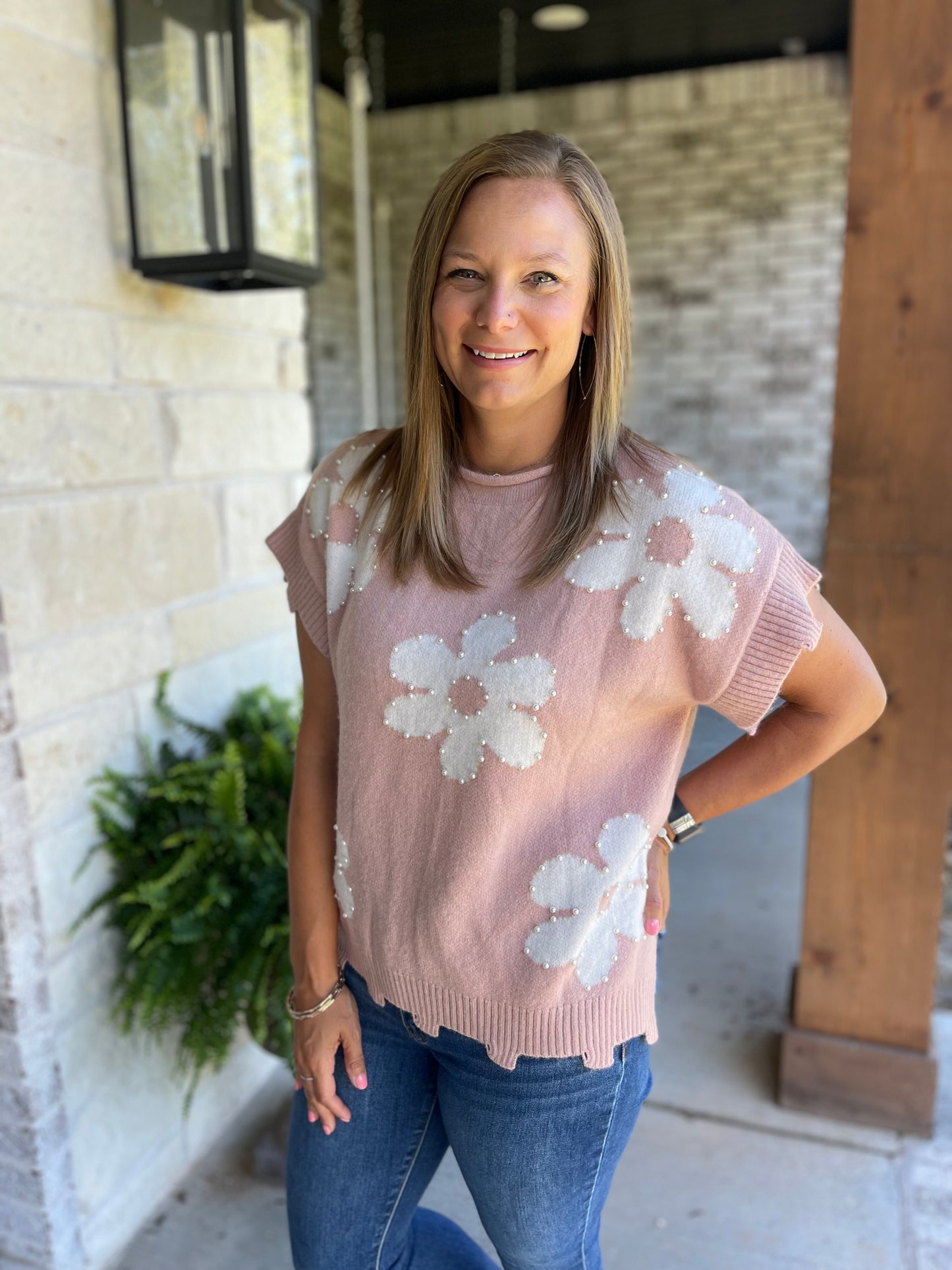 Pearl Flower sweater
