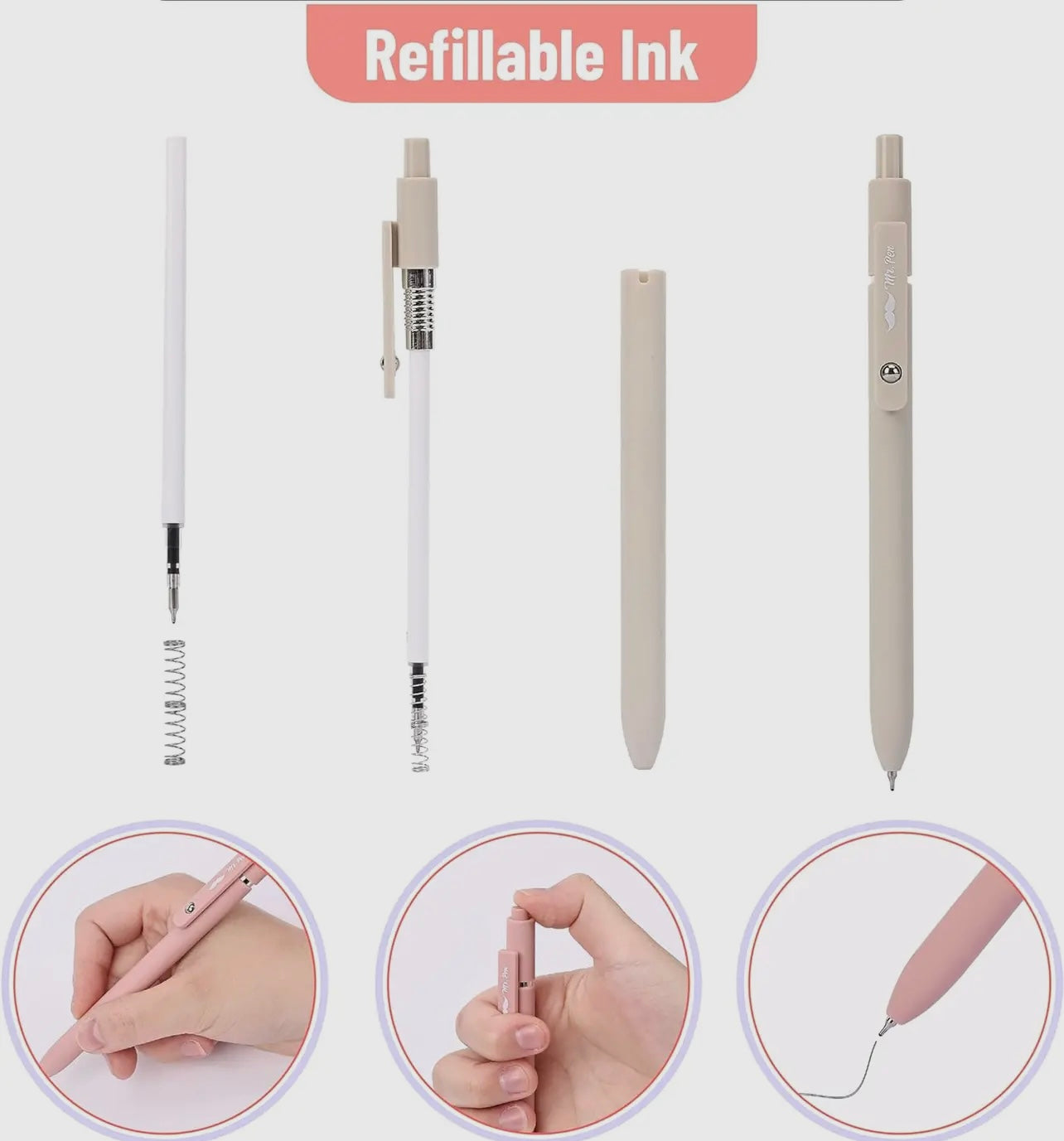 Gel highlighter and pen set