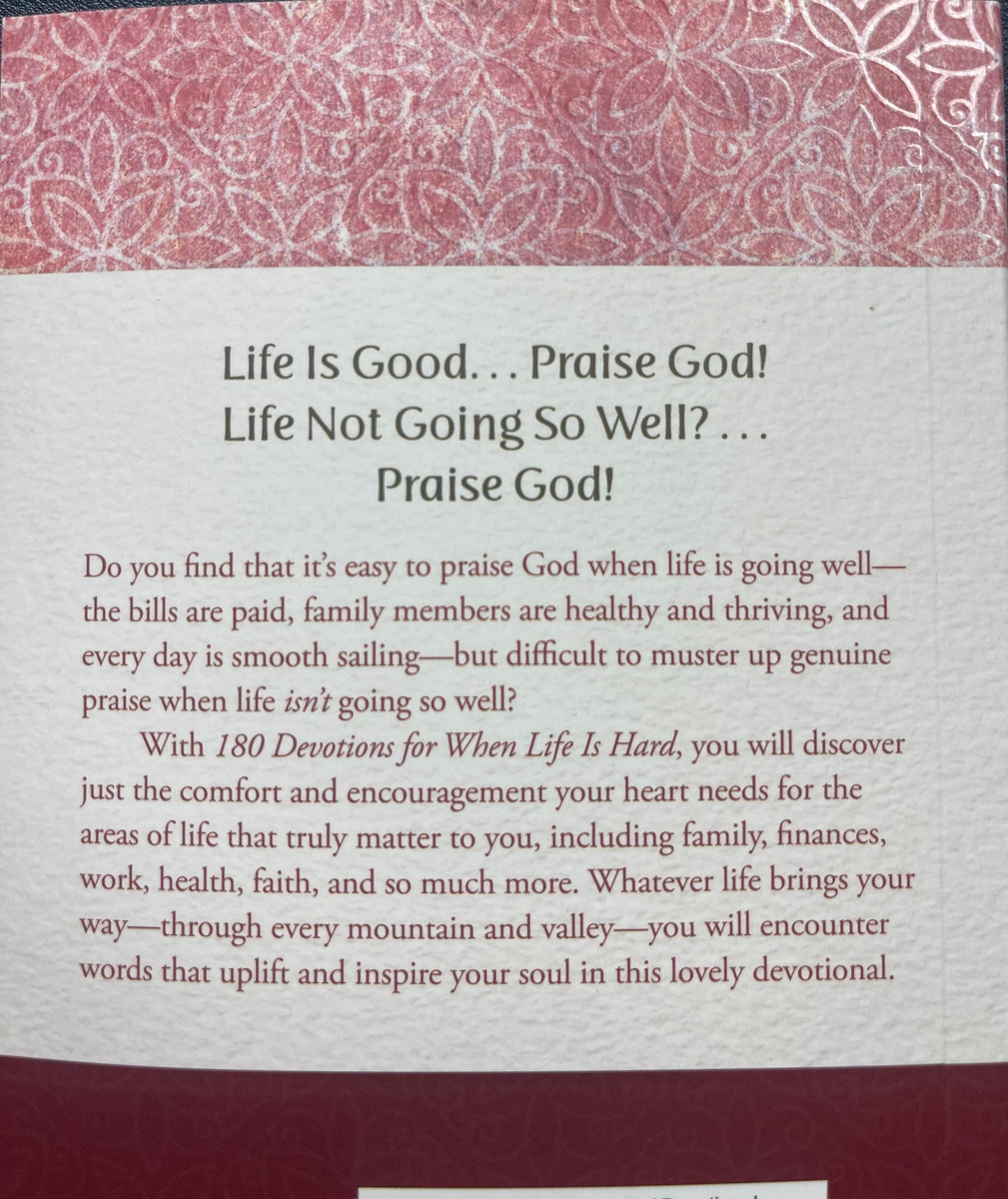 180 Devotions when life is hard