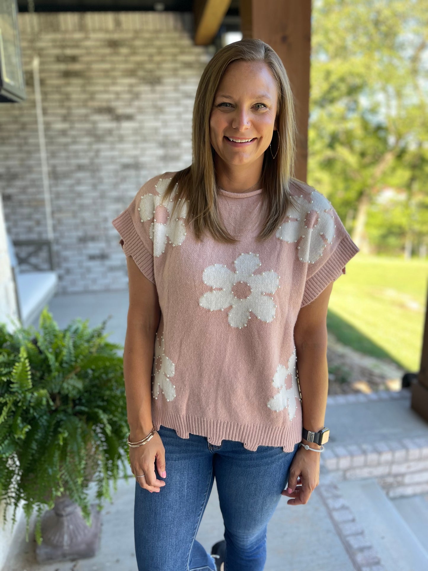 Pearl Flower sweater