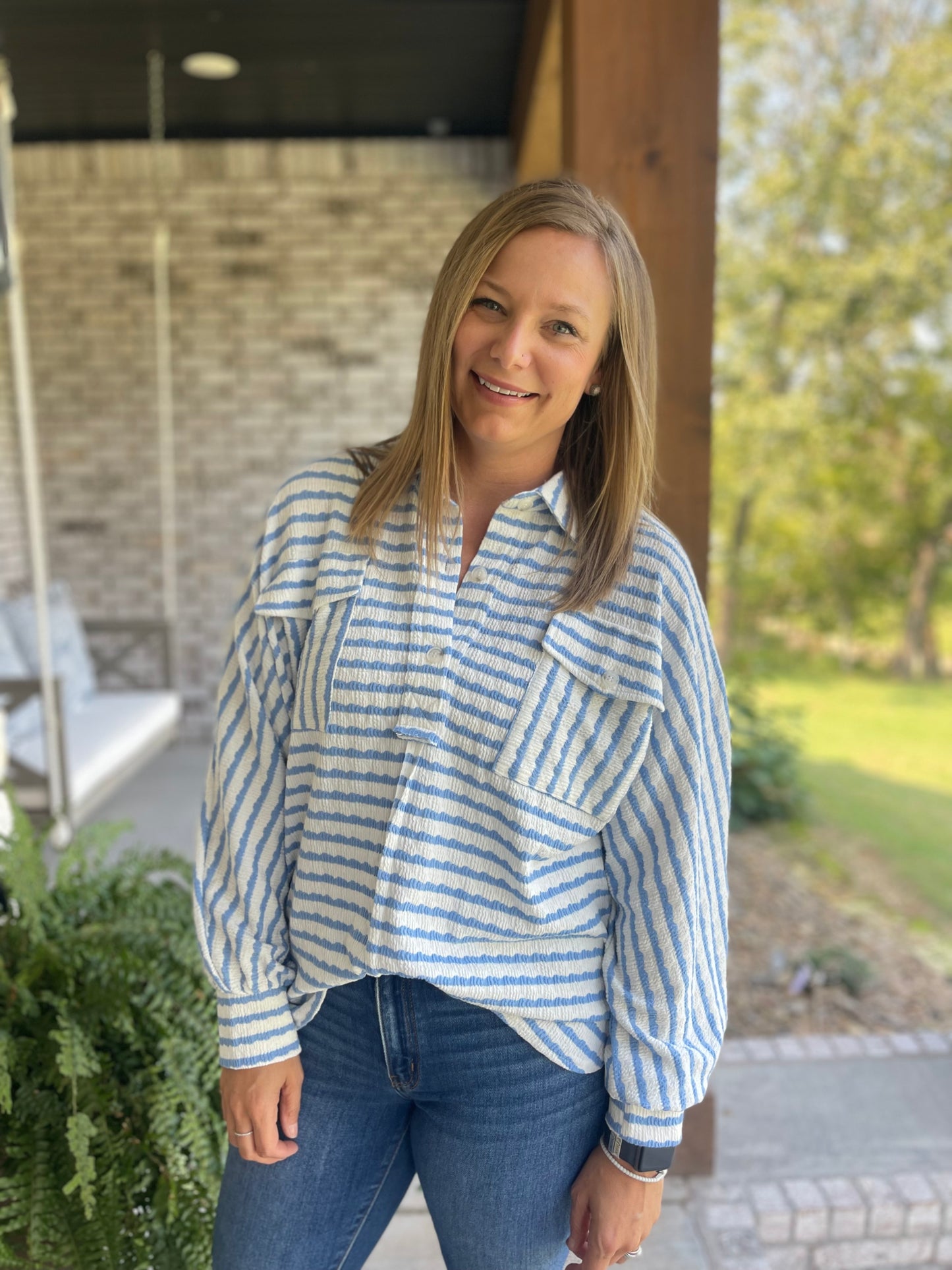 Frost stripe top