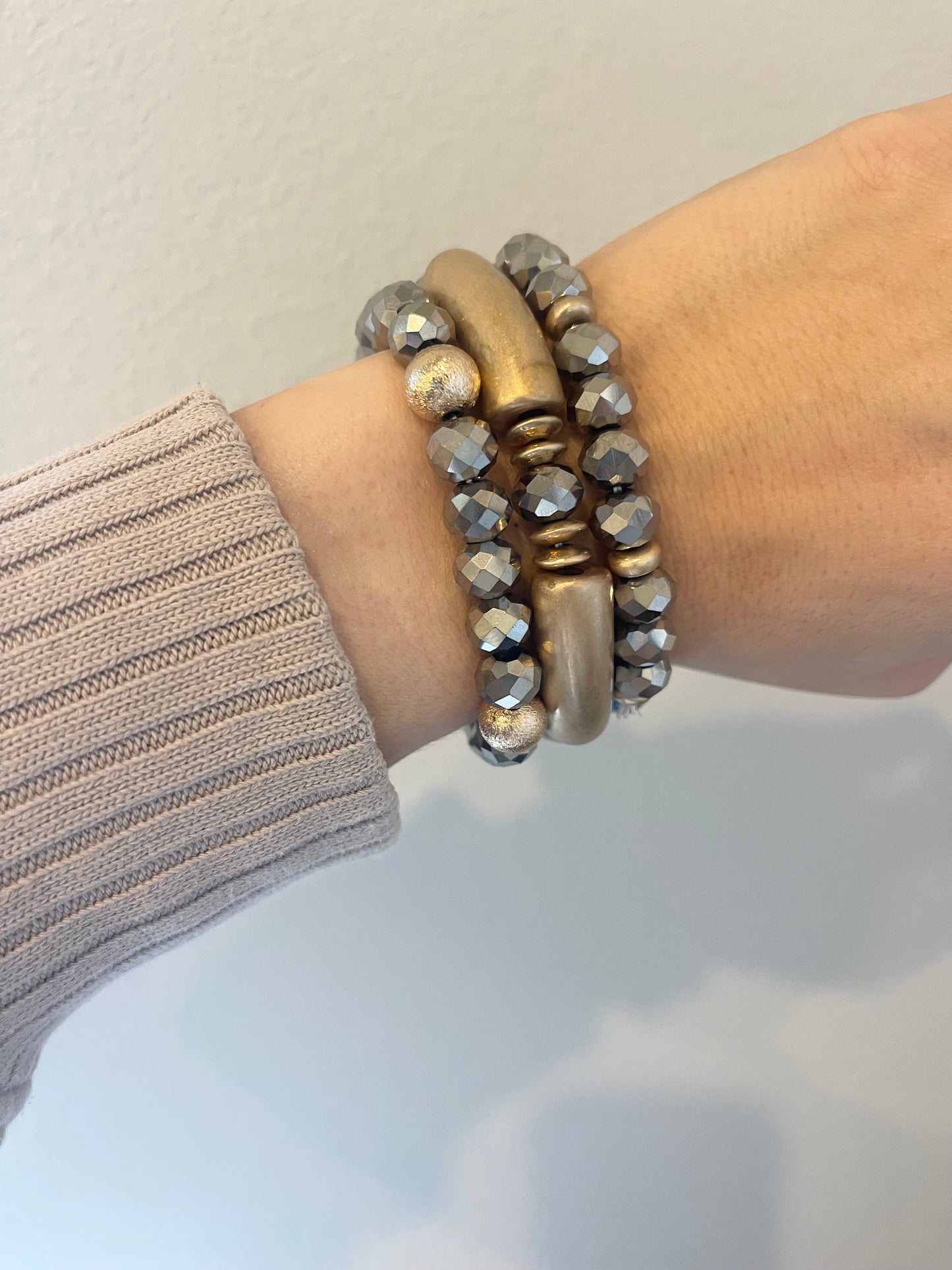 Hematite Bracelet stack
