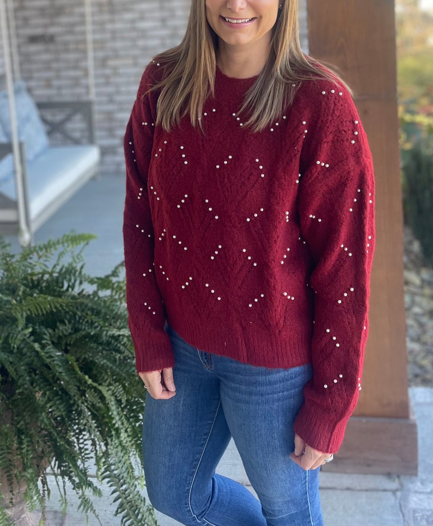 Holiday Pearl Sweater