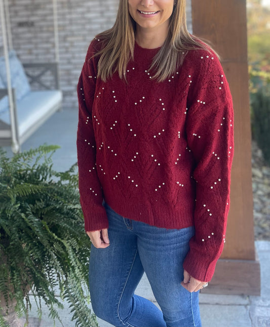 Holiday Pearl Sweater