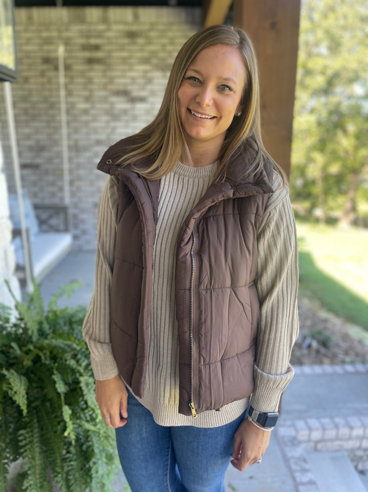 Chocolate Puff Vest