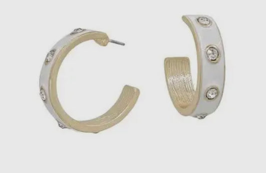 Pam White Hoops