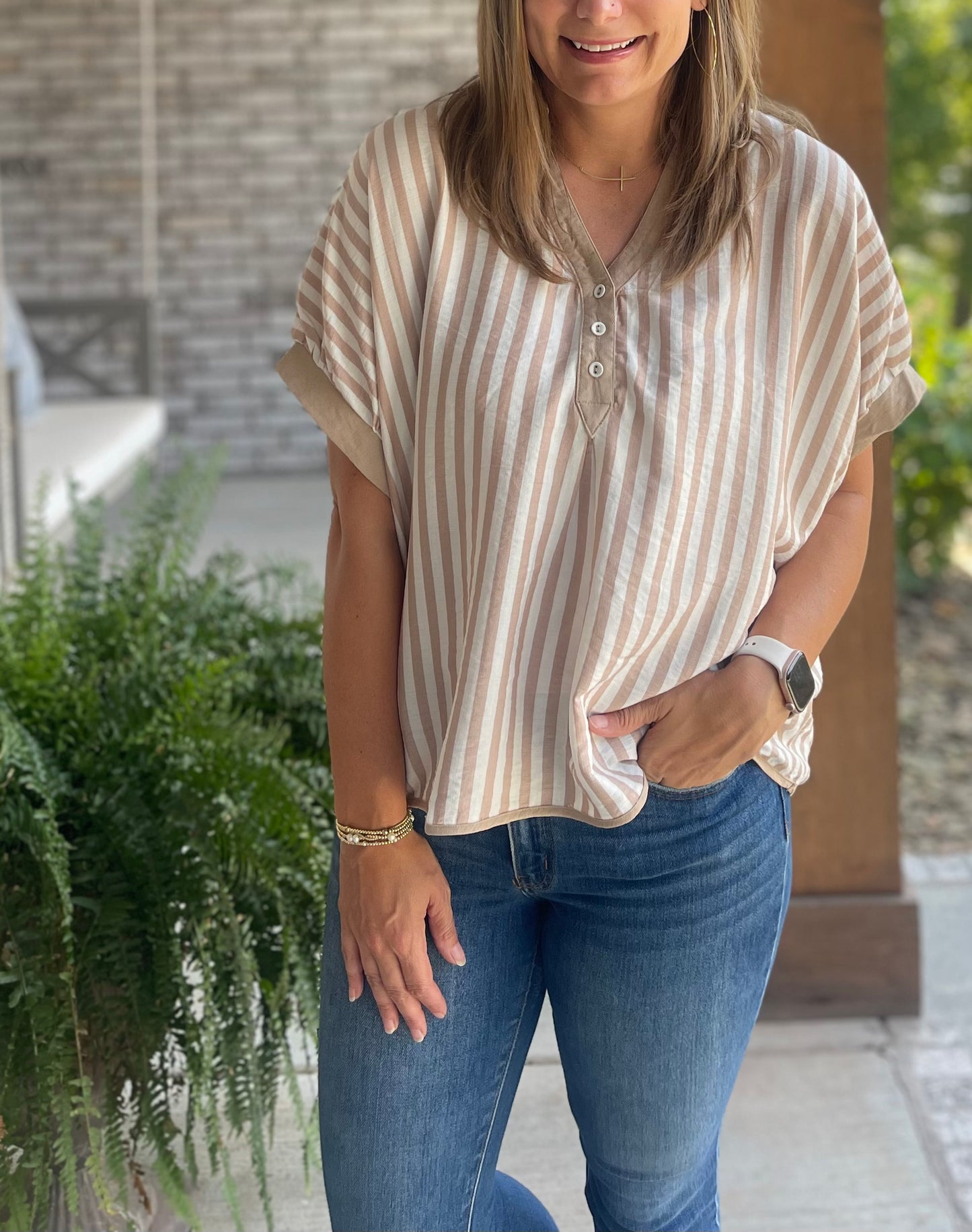Happy Days Stripe Top