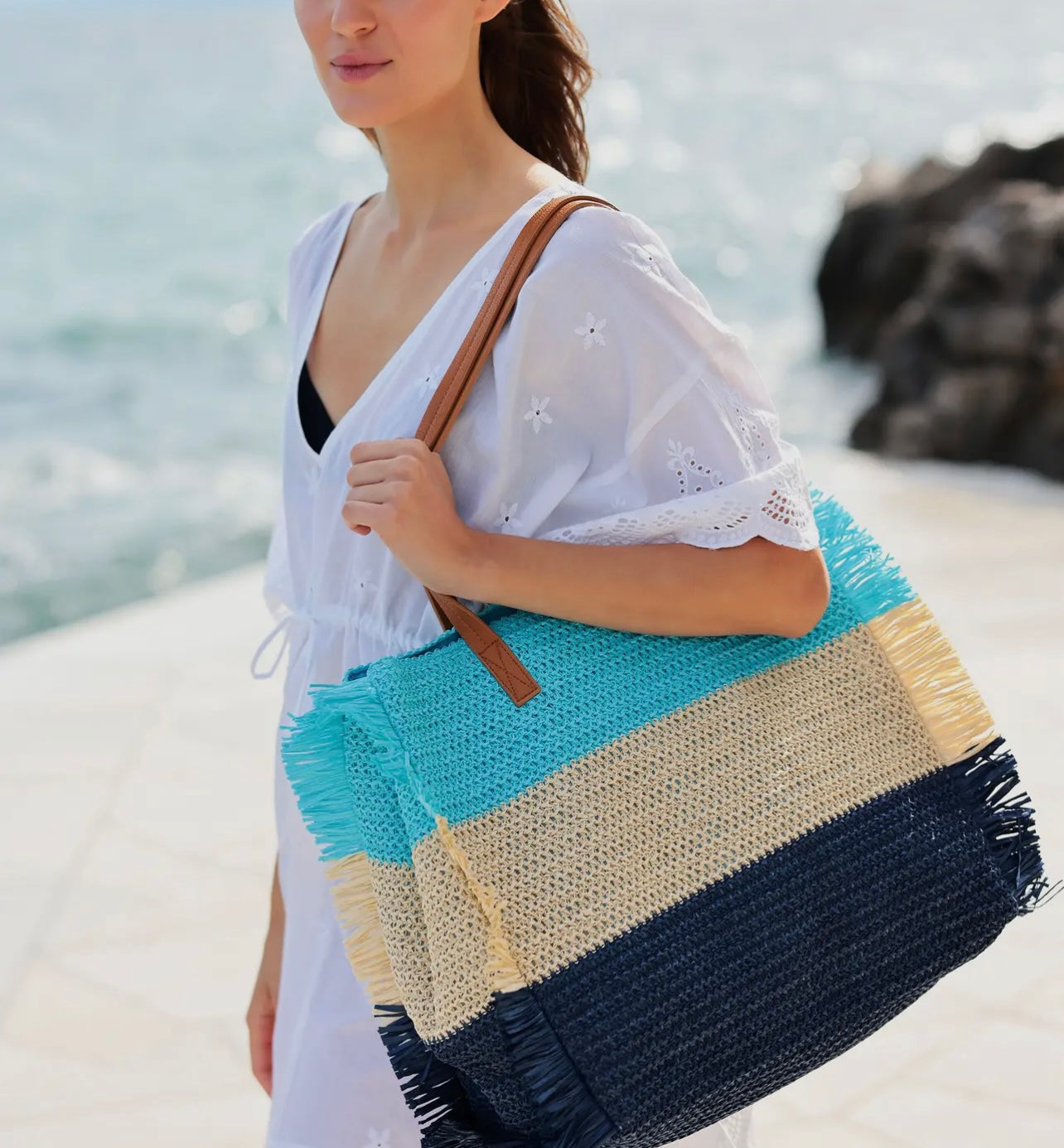 Stripe Rocca Tote