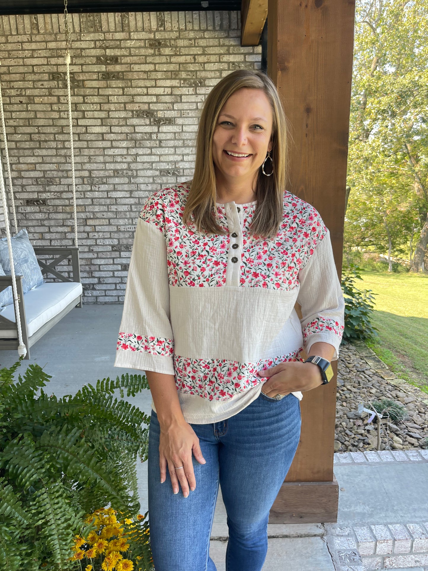 Floral Woven Top