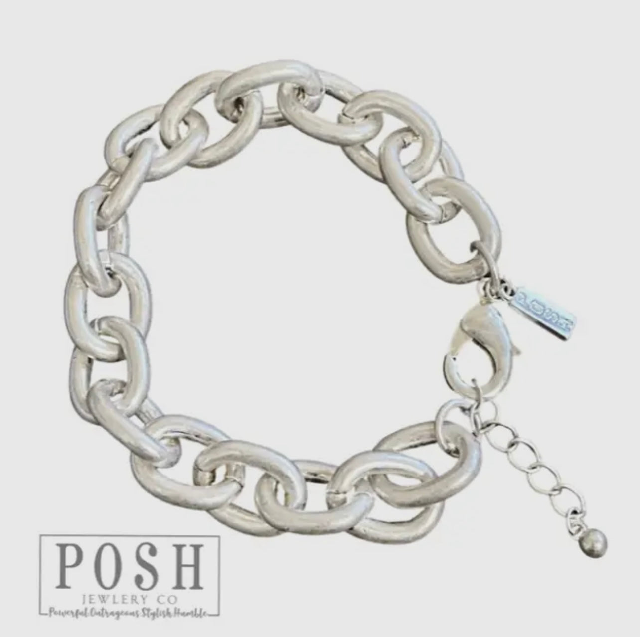 Chunky silver chain bracelet