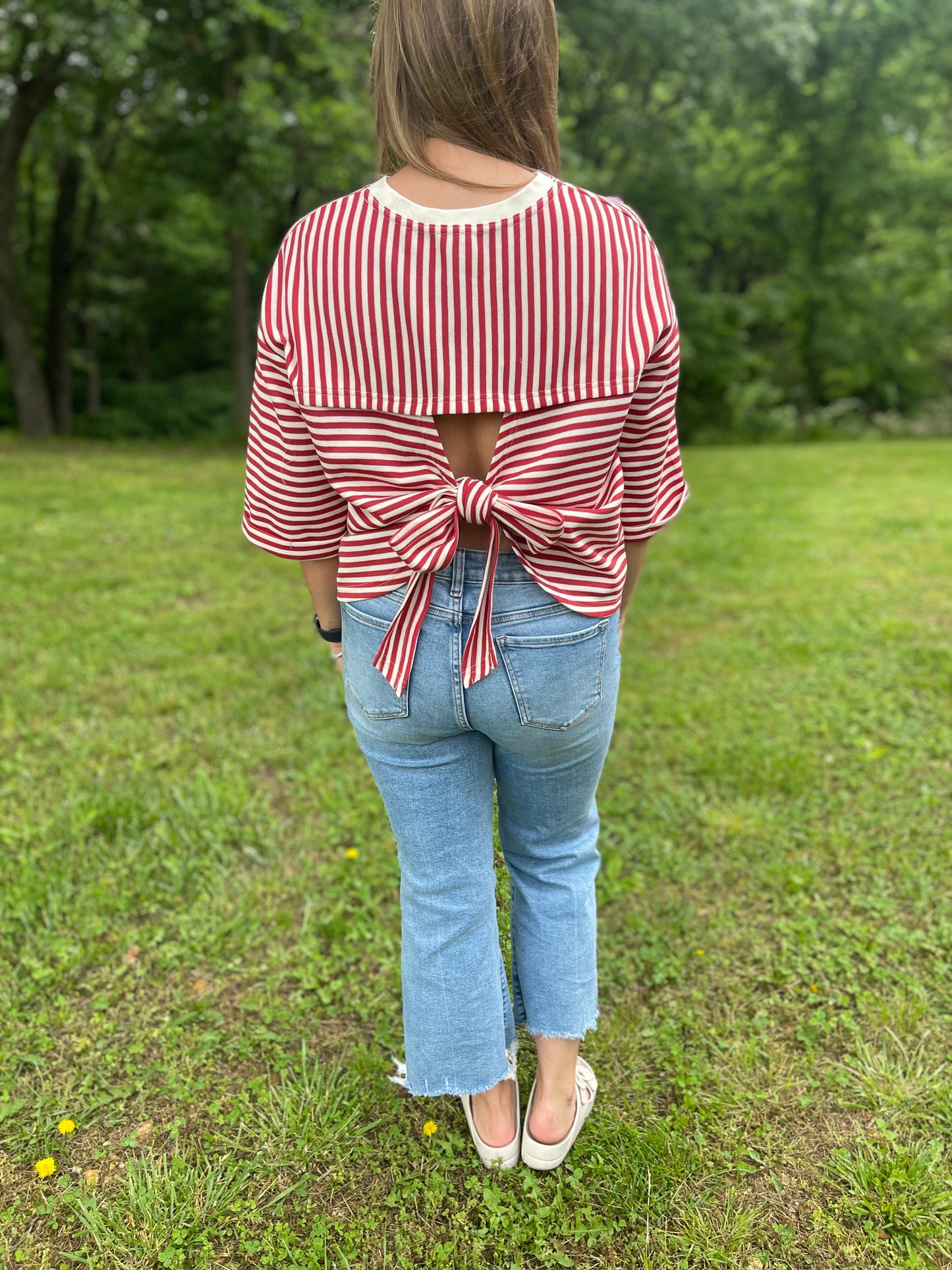 In the works tie Top