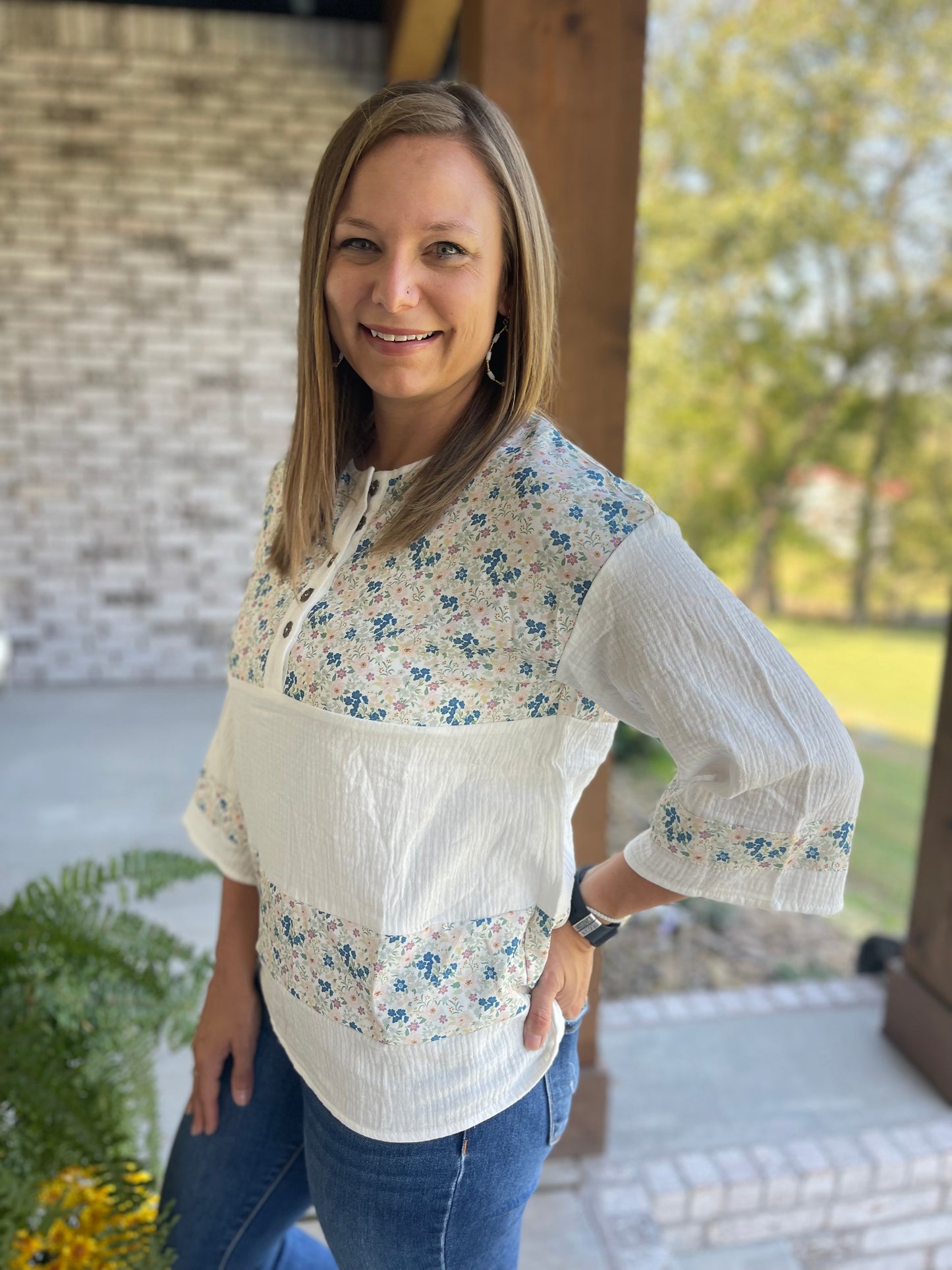 Floral Woven Top