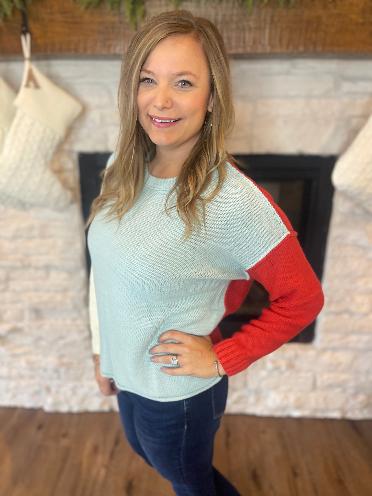 Gayle color block sweater