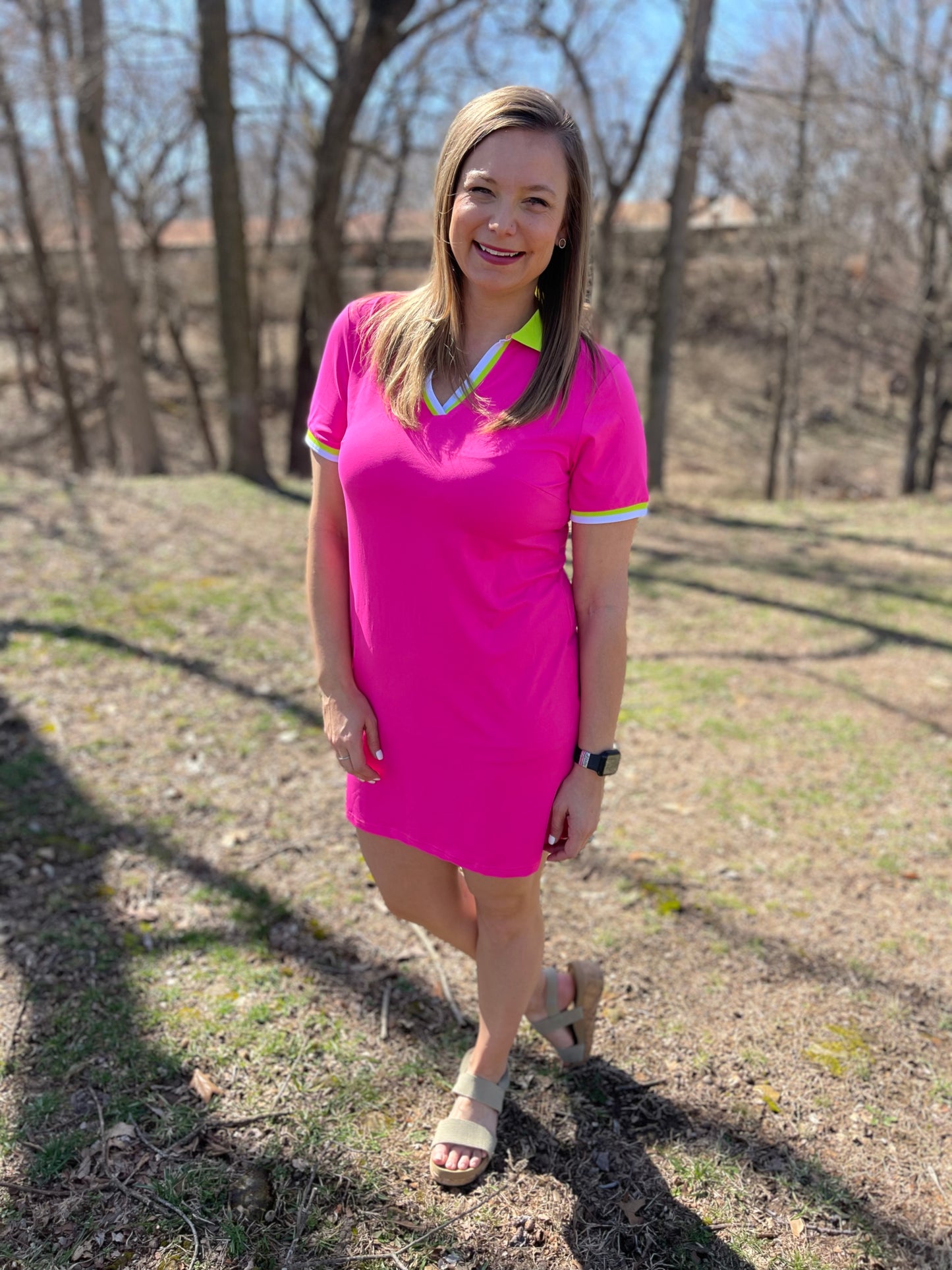 Neon city slicker dress