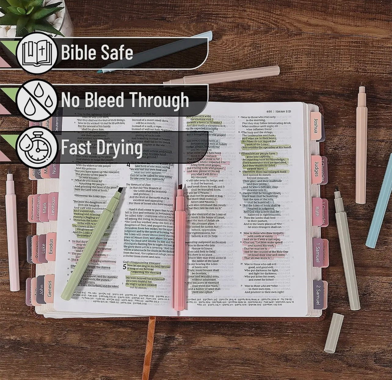 8 pack Bible hilighters