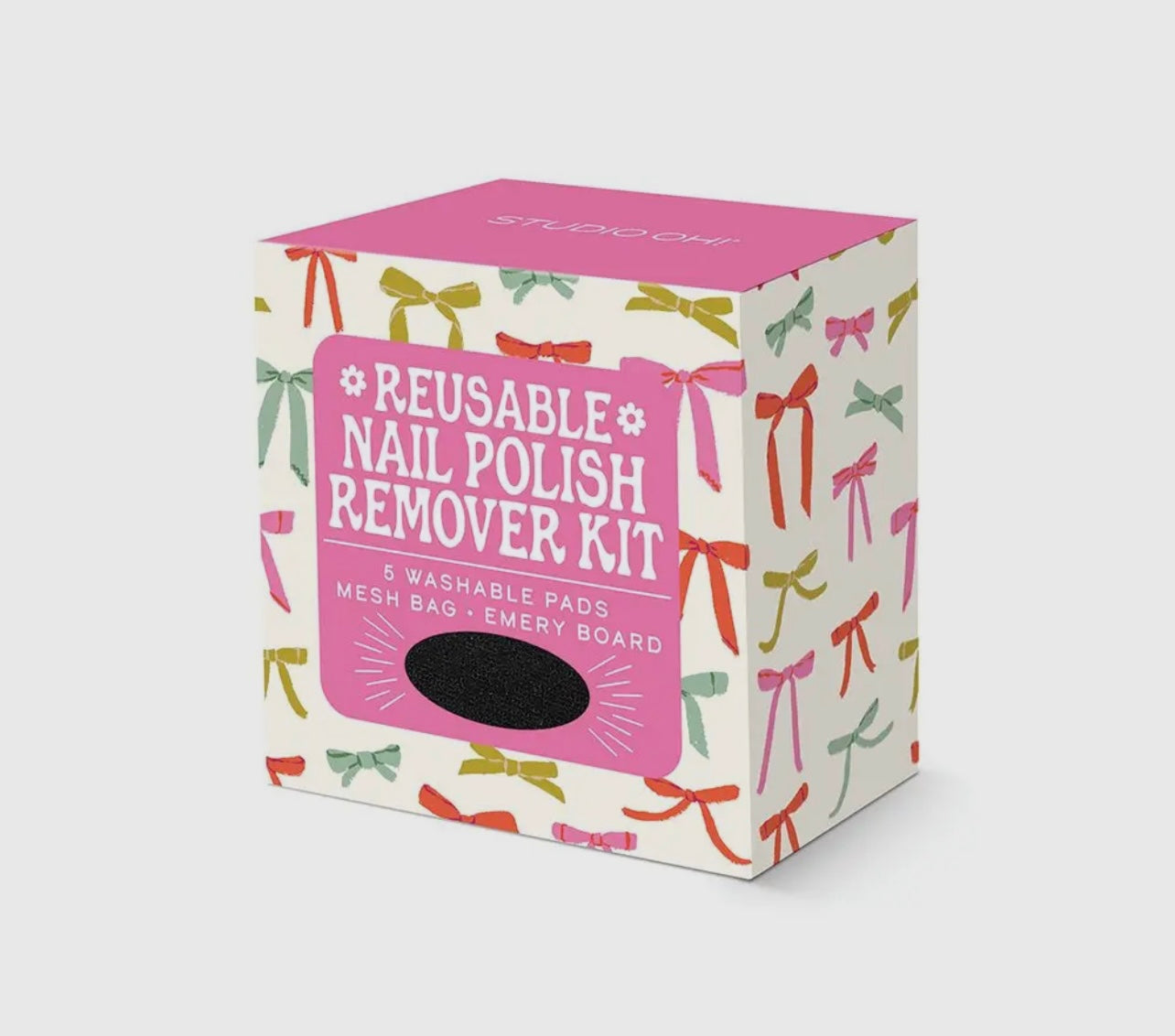 Reuseable nail polish remover pads