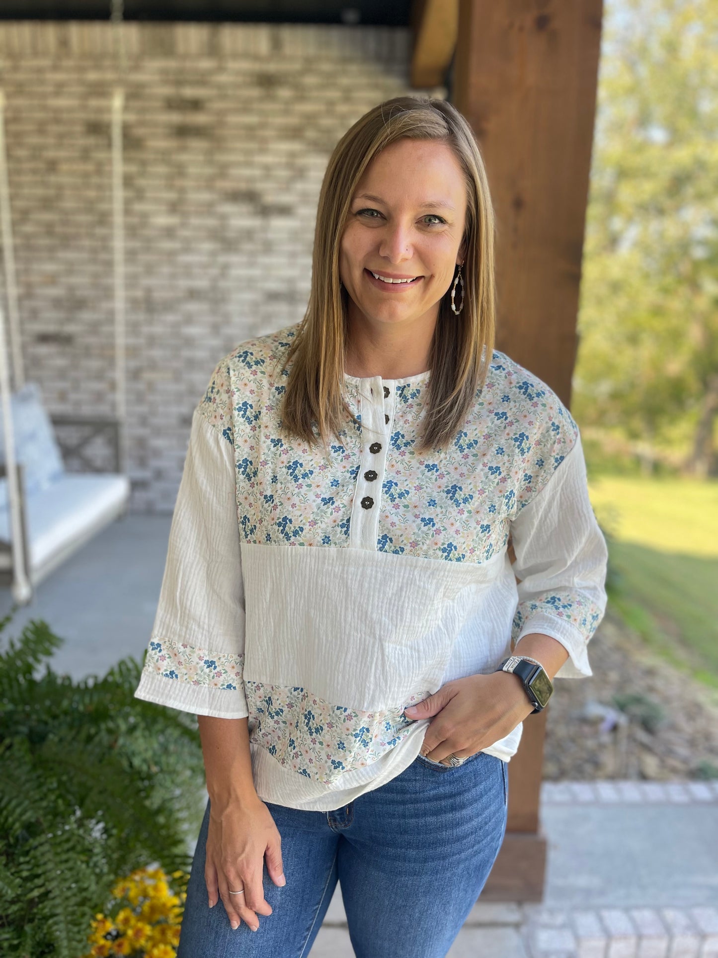 Floral Woven Top