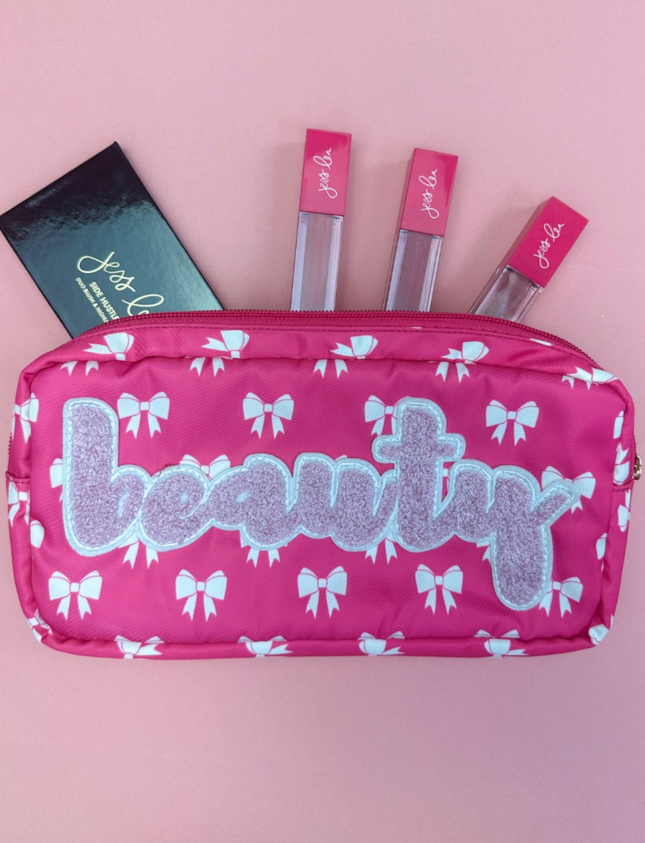 Jess Lea Bow makeup bag