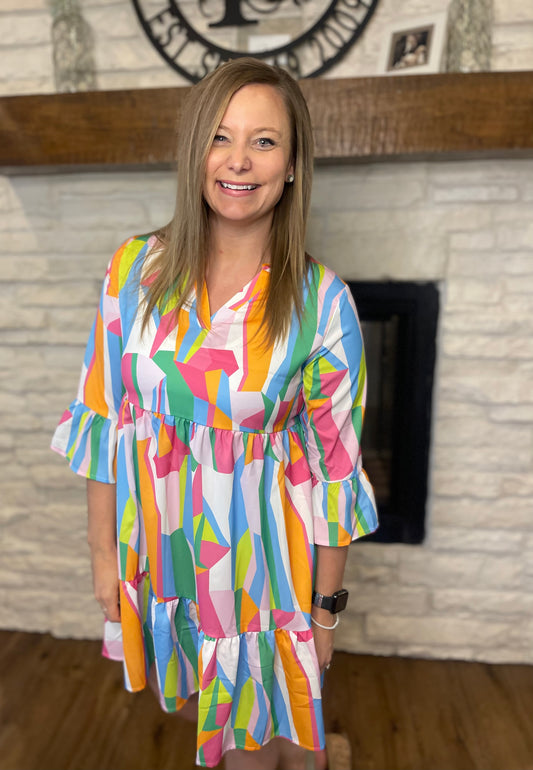 Abstract painted dress