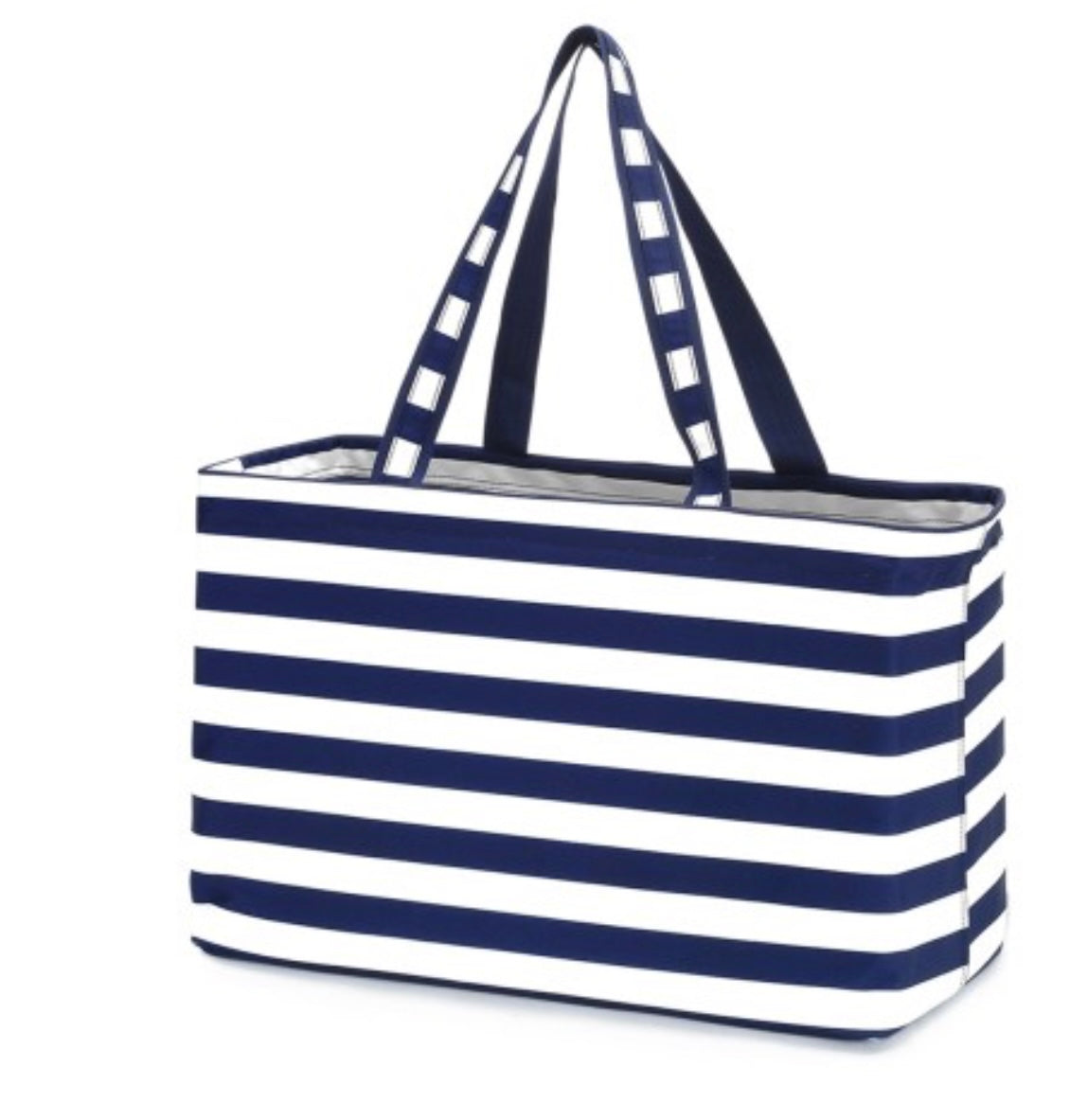 Navy stripe ultimate tote