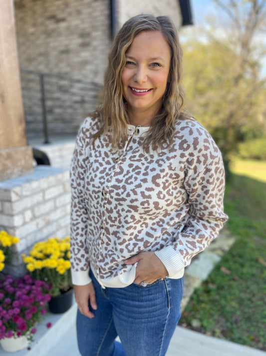 Muted leopard Cardigan