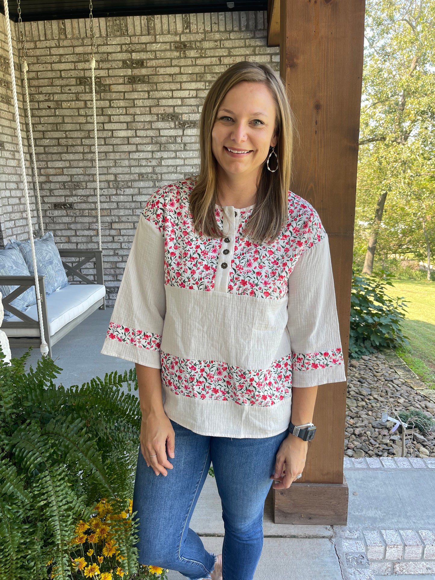 Floral Woven Top