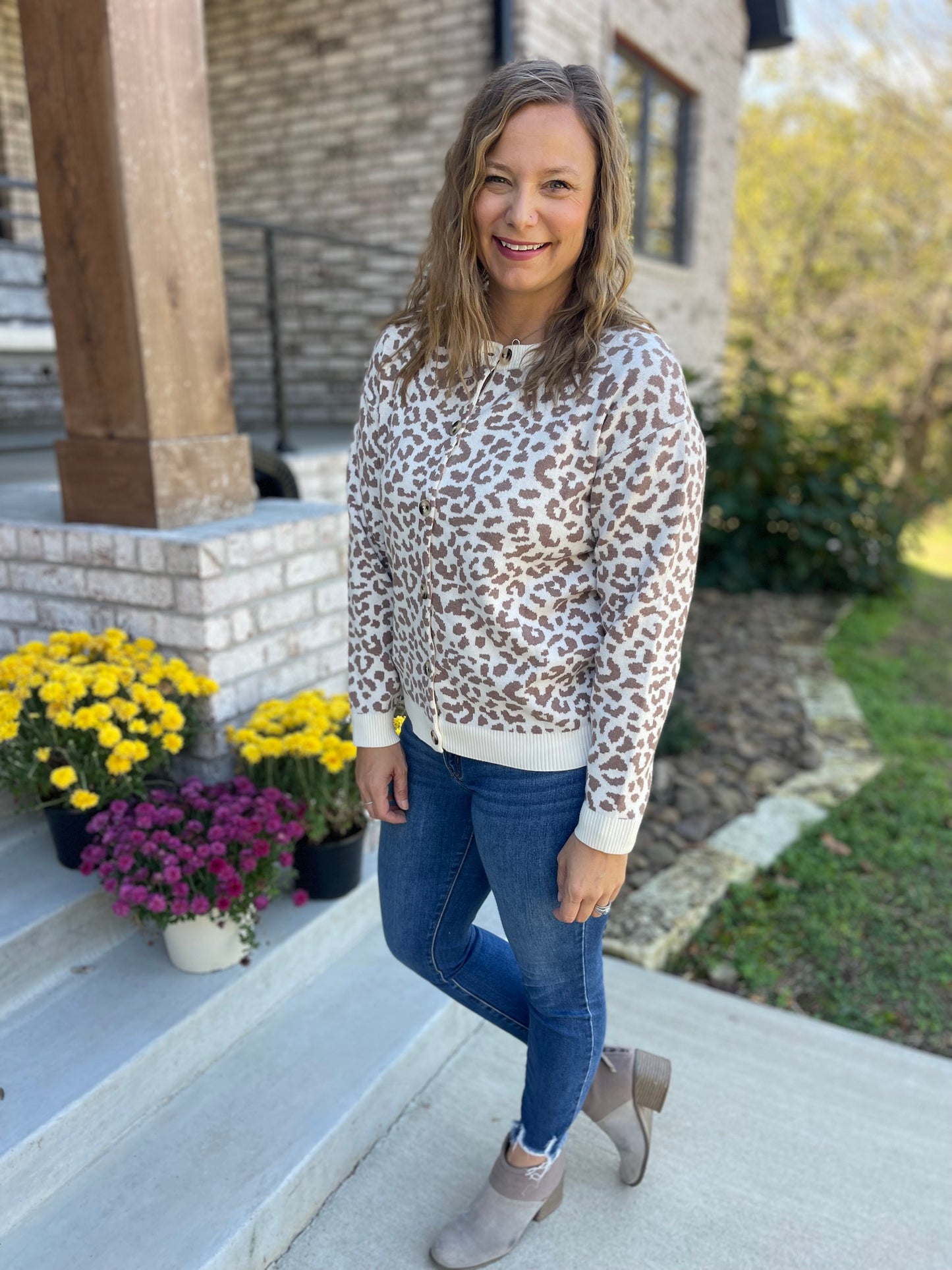 Muted leopard Cardigan