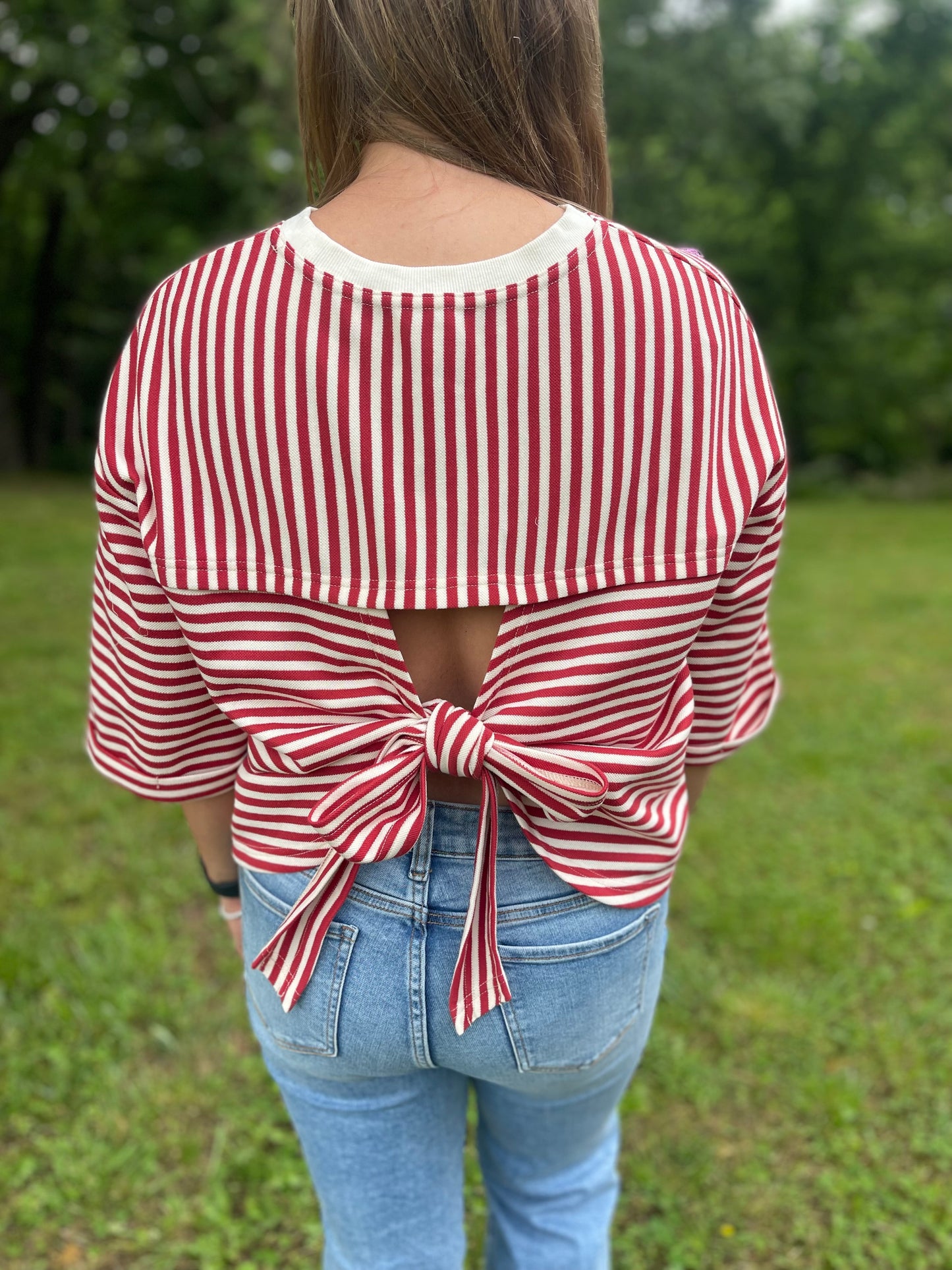 In the works tie Top