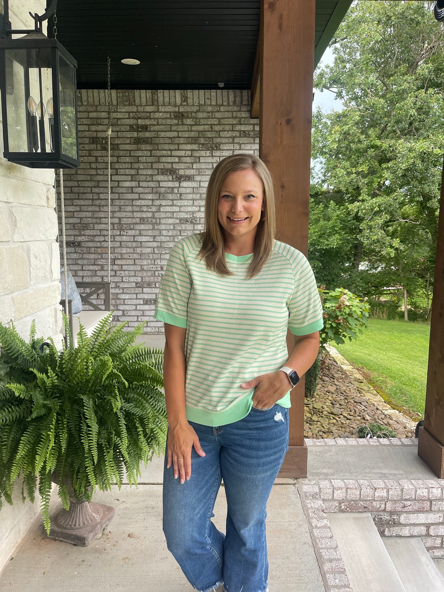 Lime Stripe tee