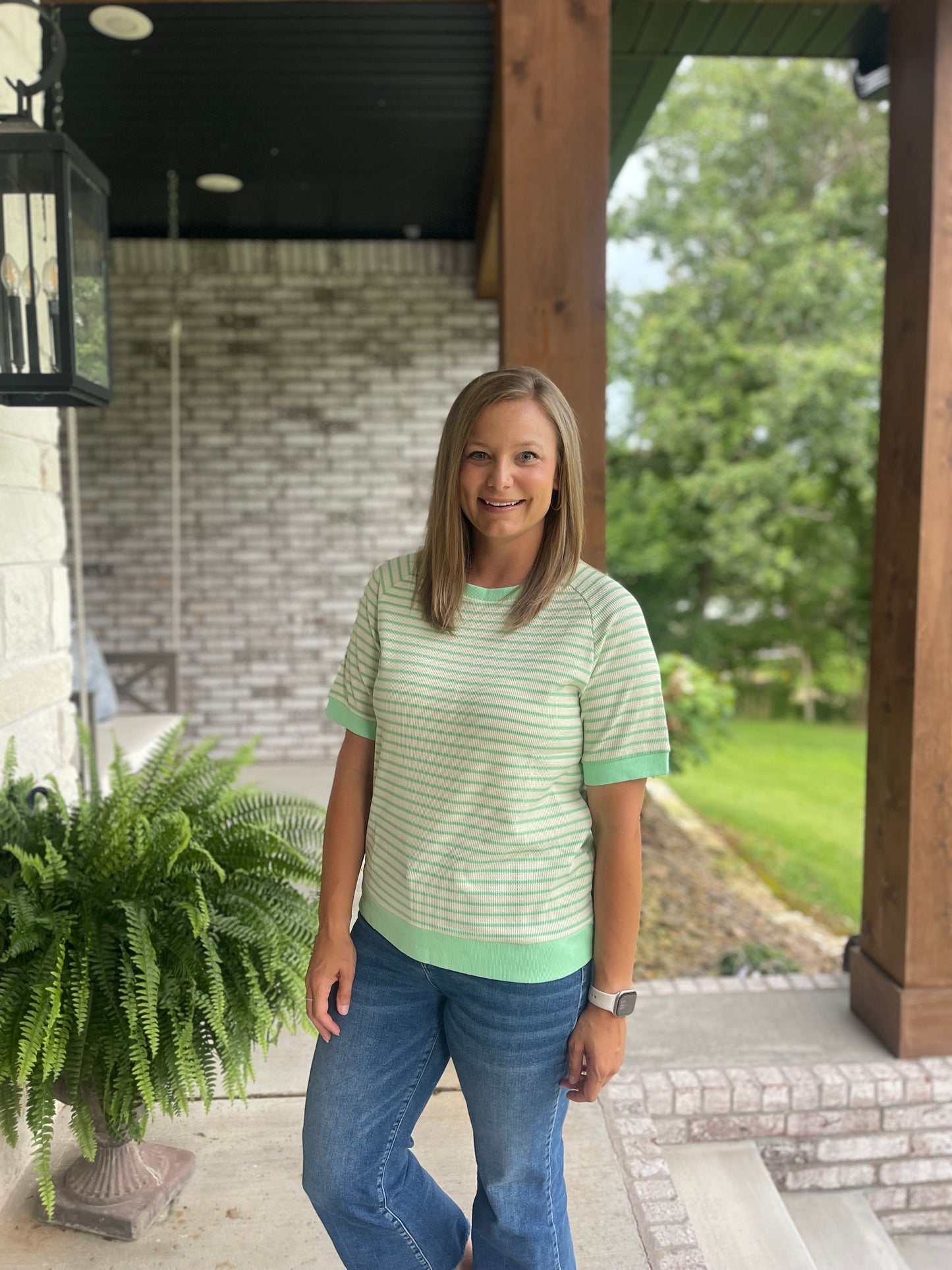 Lime Stripe tee