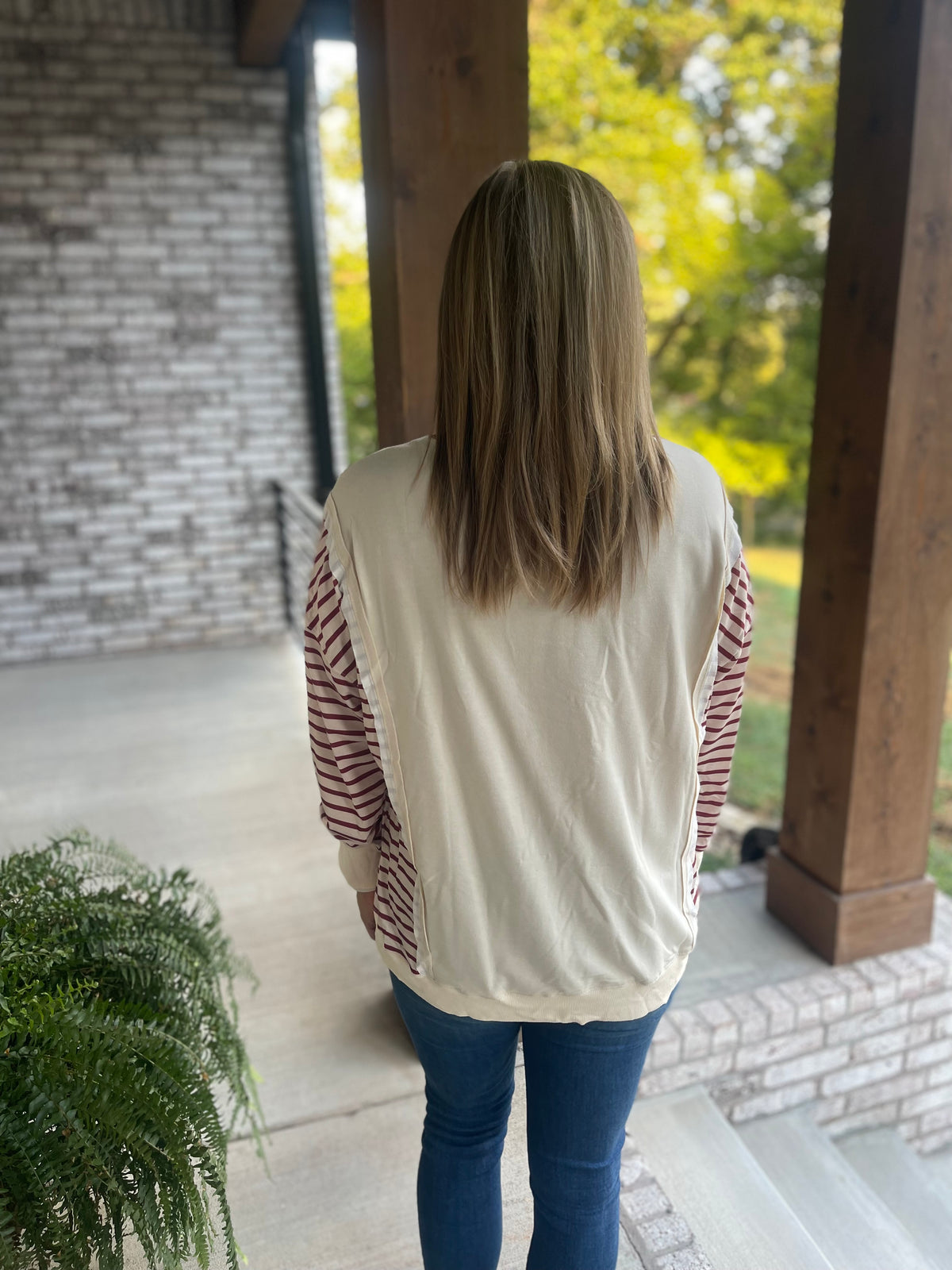 Stripe Patchwork top