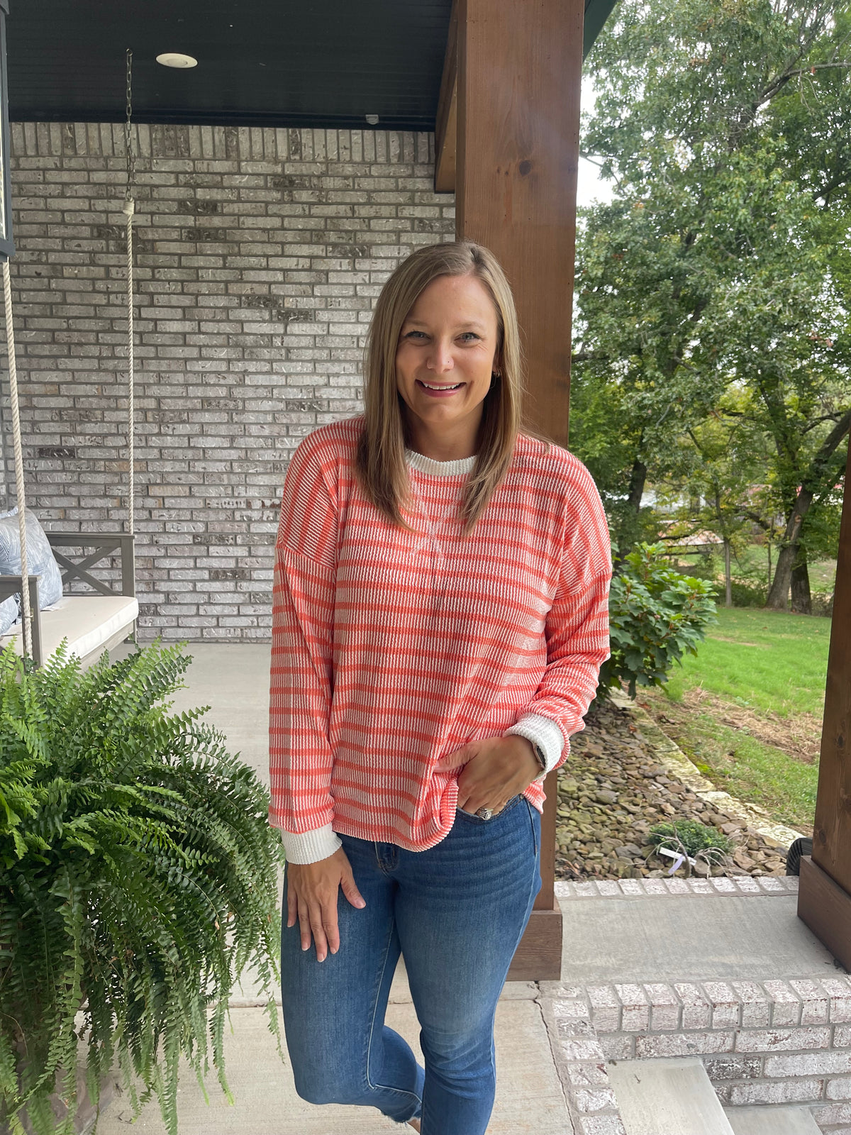 Basic Rib Long sleeve Tops