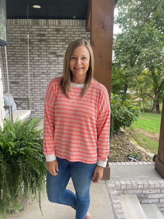 Basic Rib Long sleeve Tops