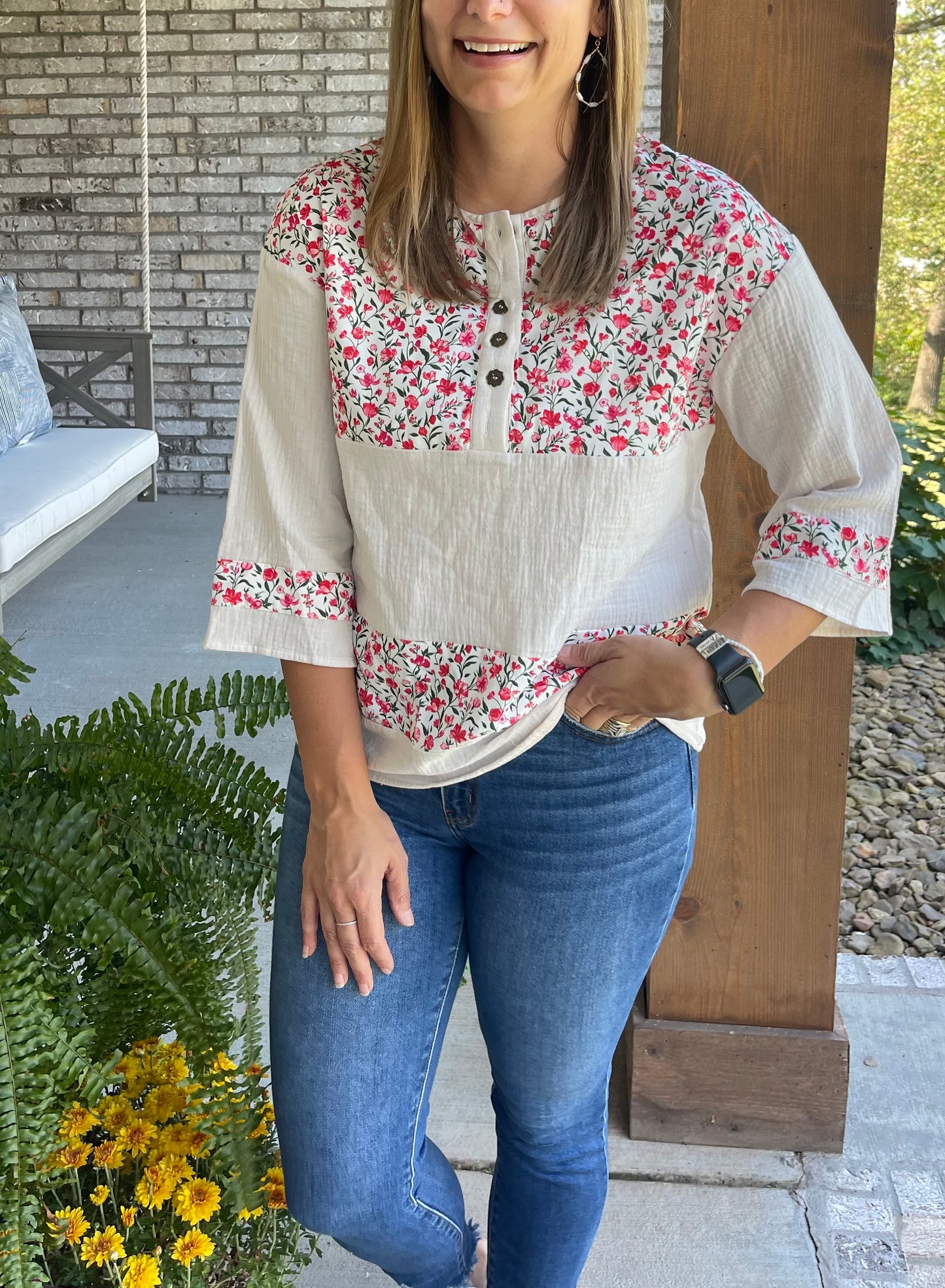 Floral Woven Top
