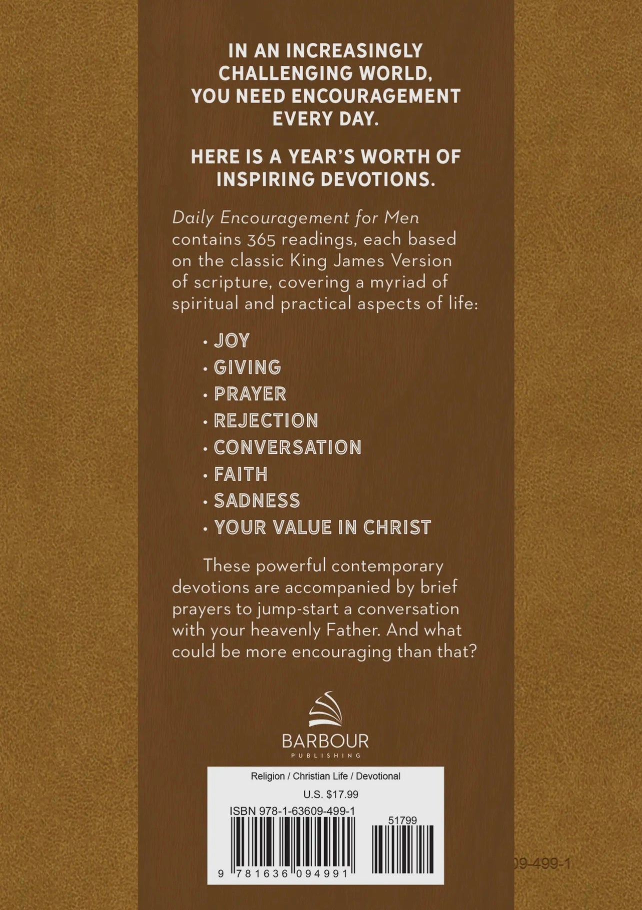 Daily encouragement for men