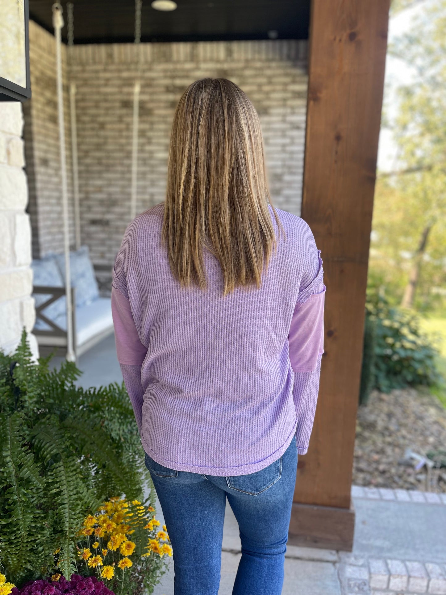 Lavender Waffle Top