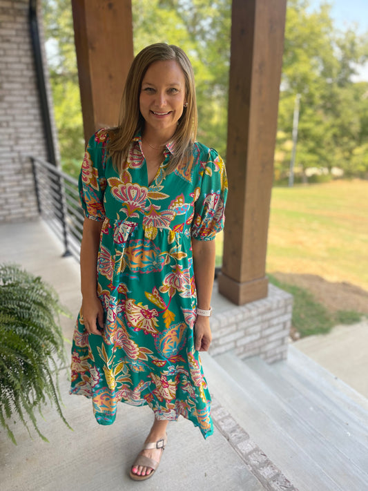 Floral Wave Dress