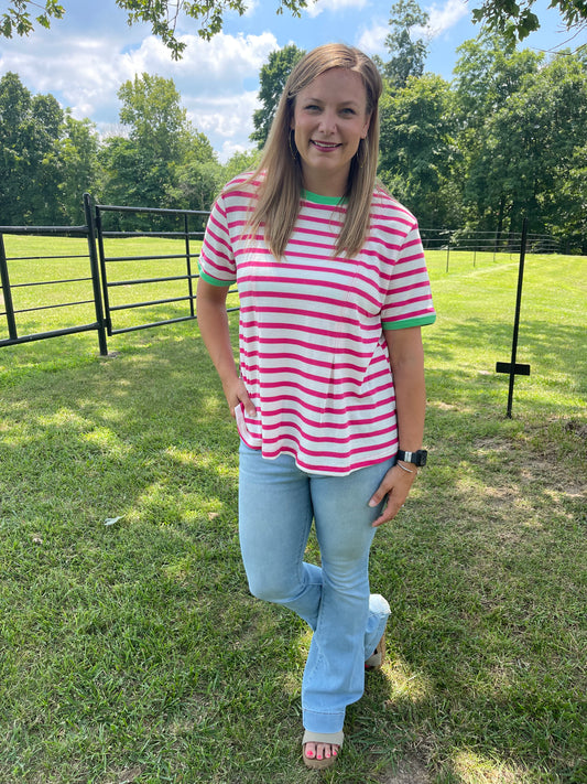 Strawberry stripe top