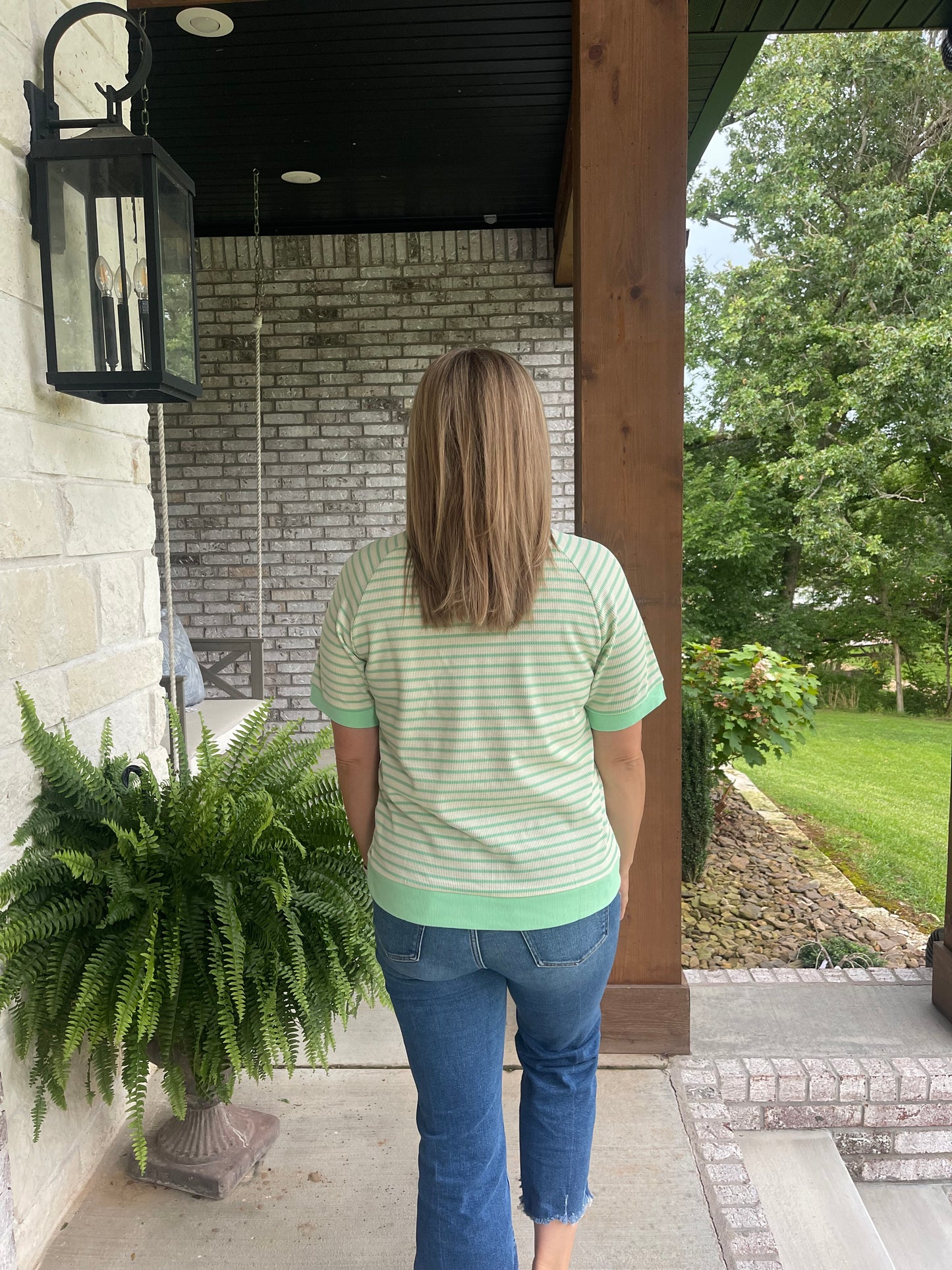 Lime Stripe tee