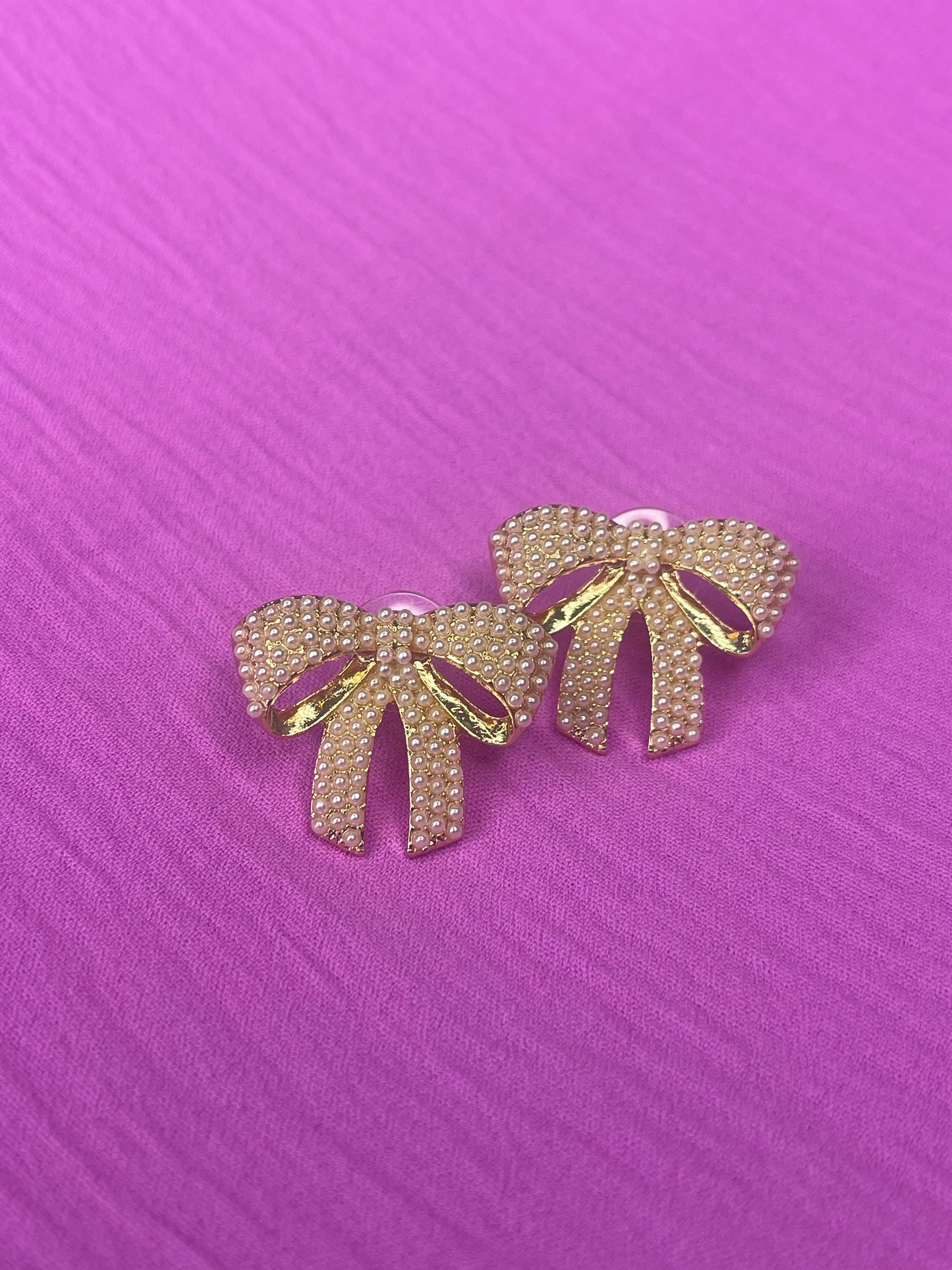 Pearl Bow Earrings