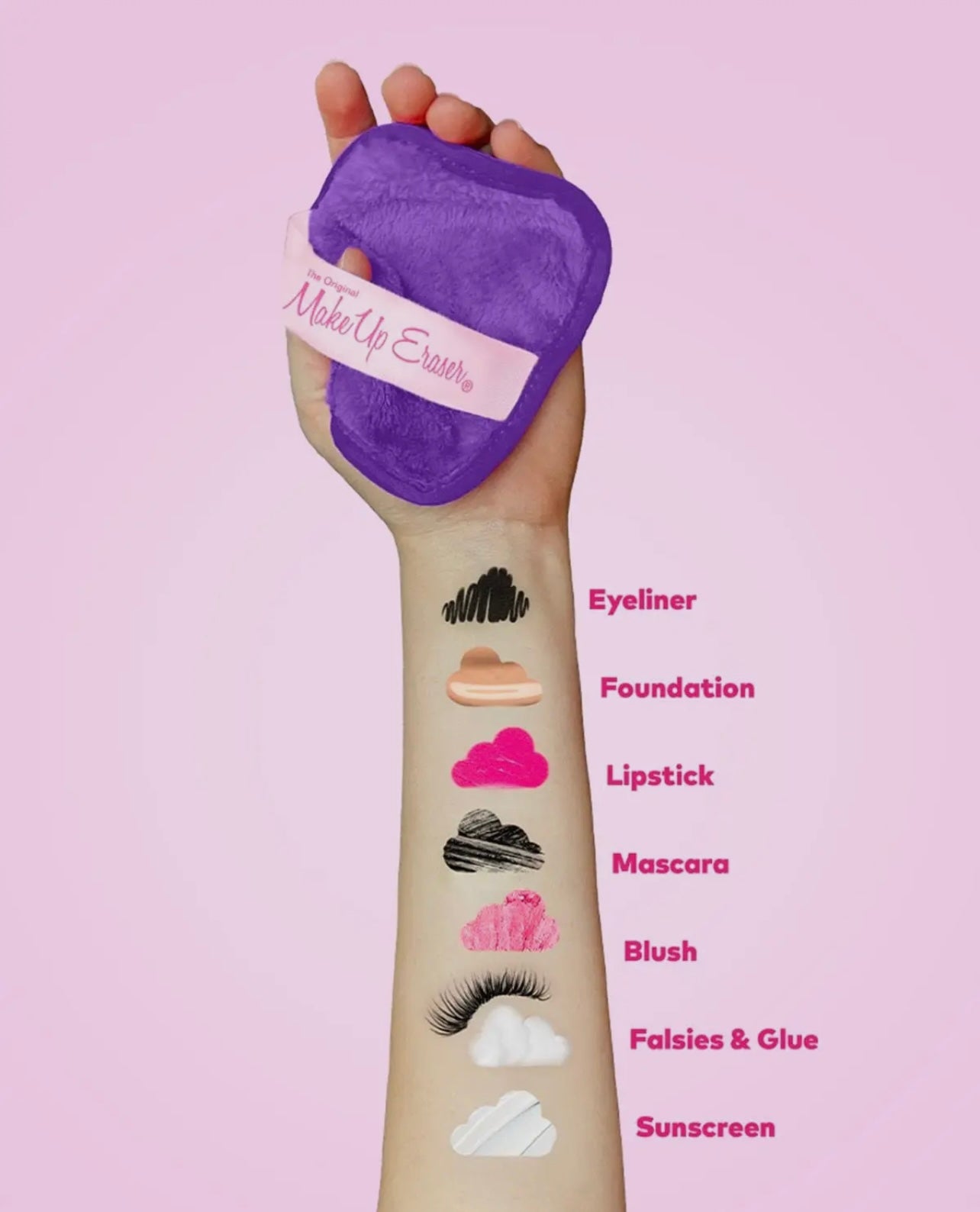 Purple 7 Day set Makeup eraser.