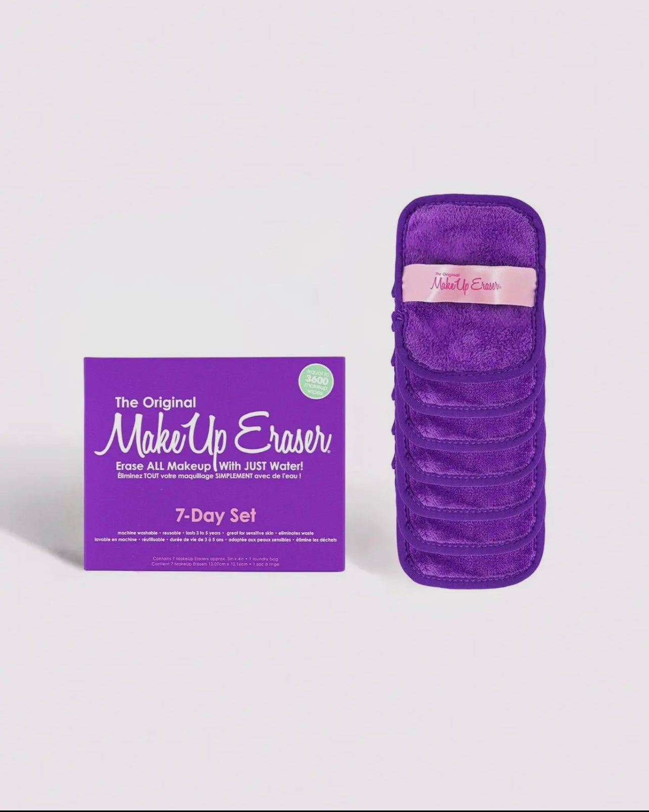 Purple 7 Day set Makeup eraser.