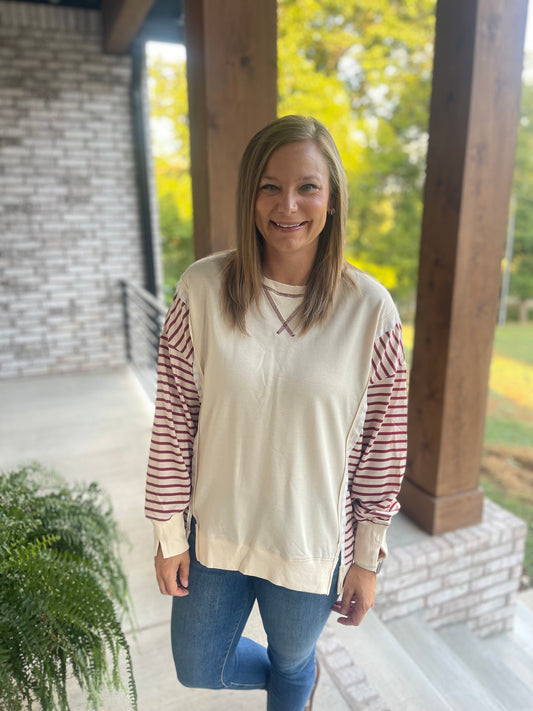 Stripe Patchwork top
