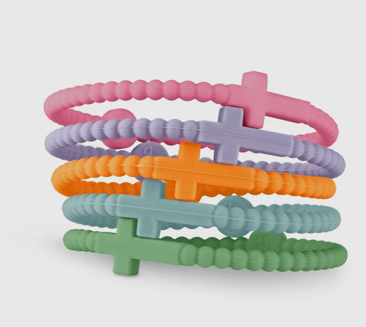 Silicone cross bracelets
