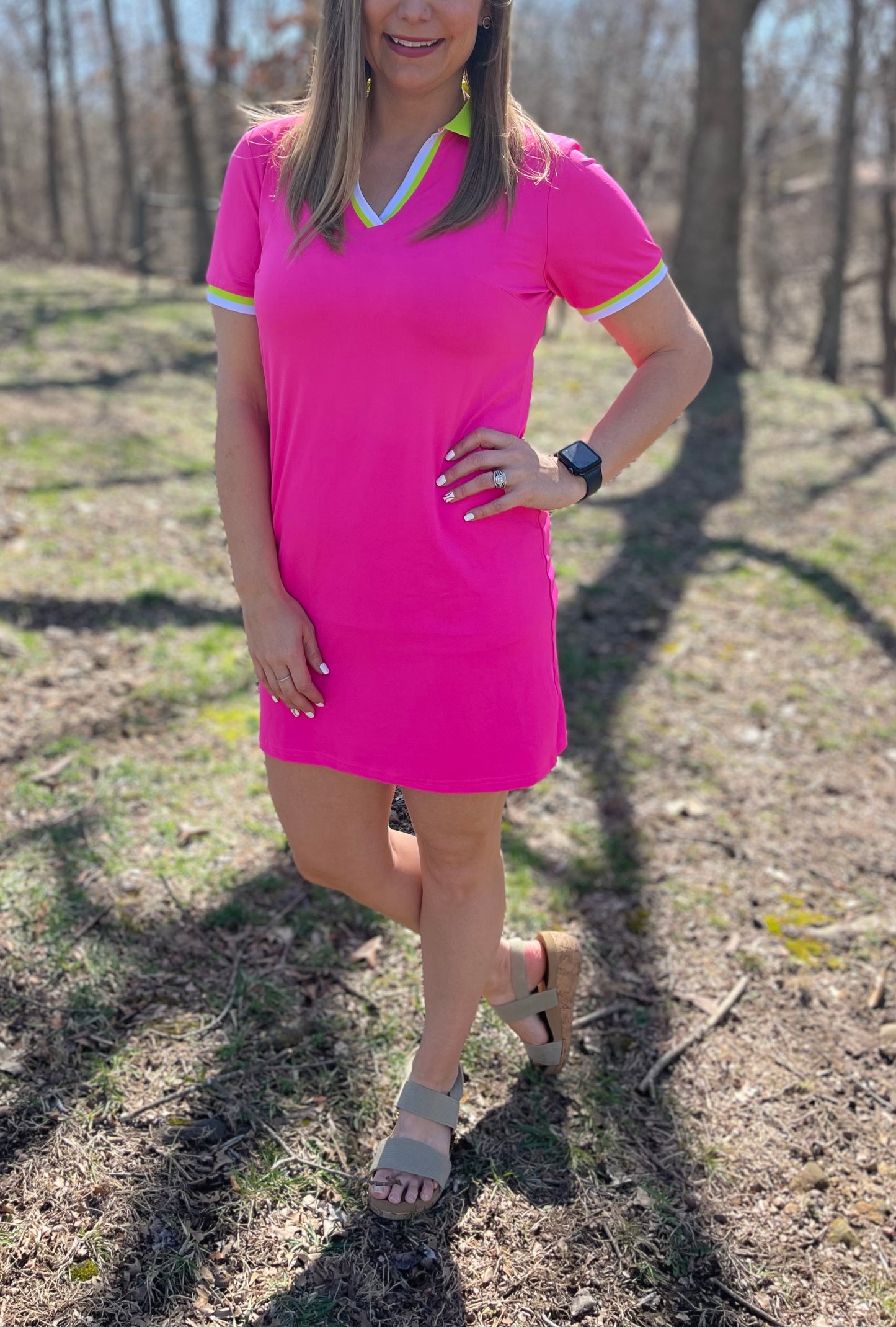 Neon city slicker dress