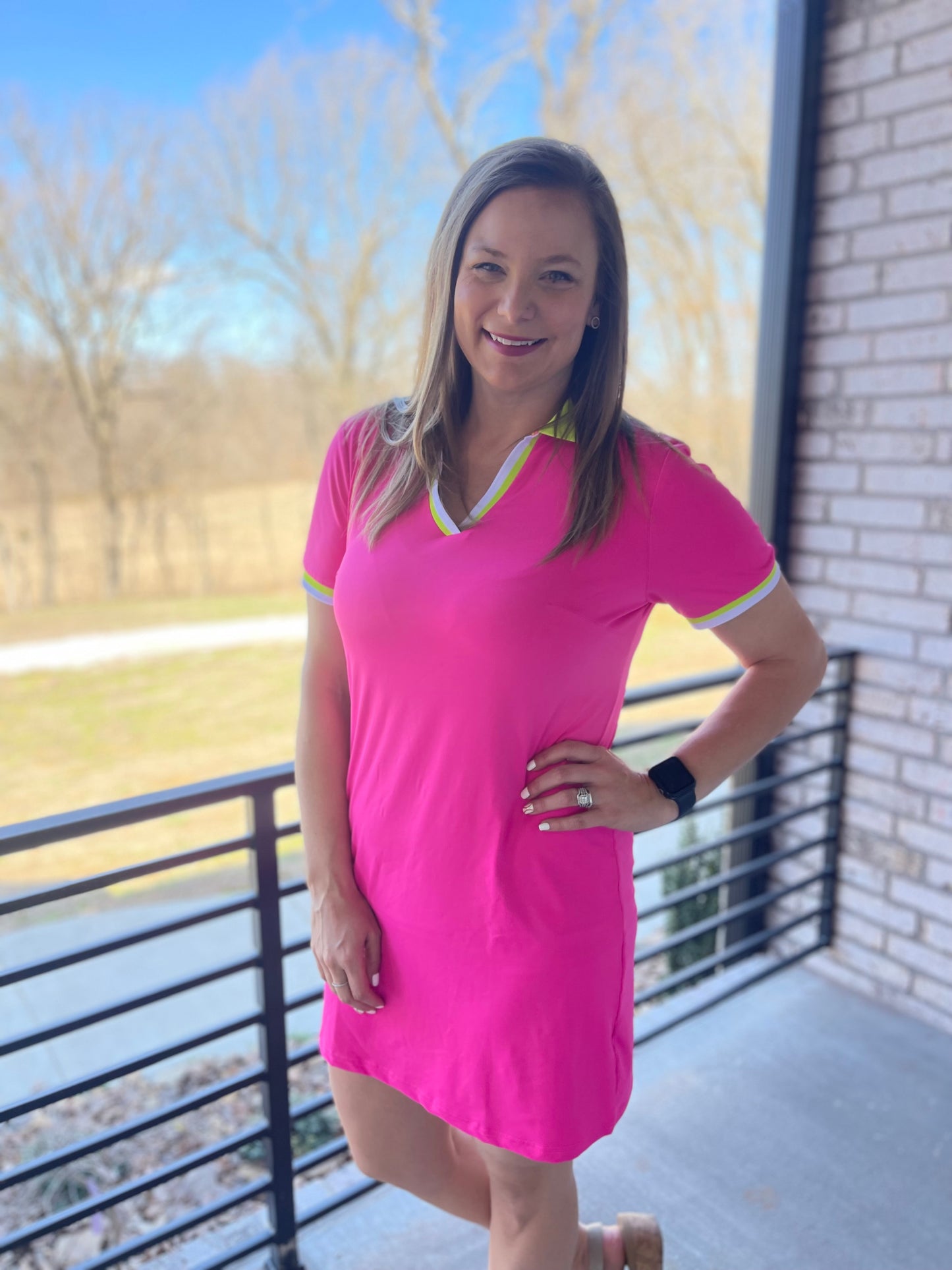 Neon city slicker dress