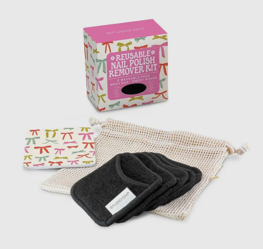 Reuseable nail polish remover pads