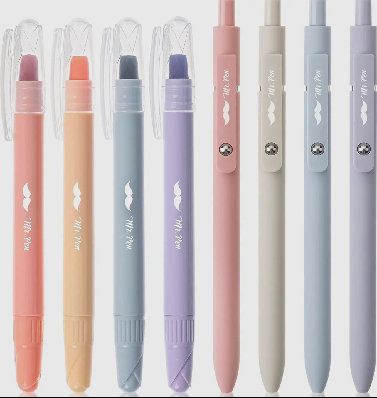 Gel highlighter and pen set